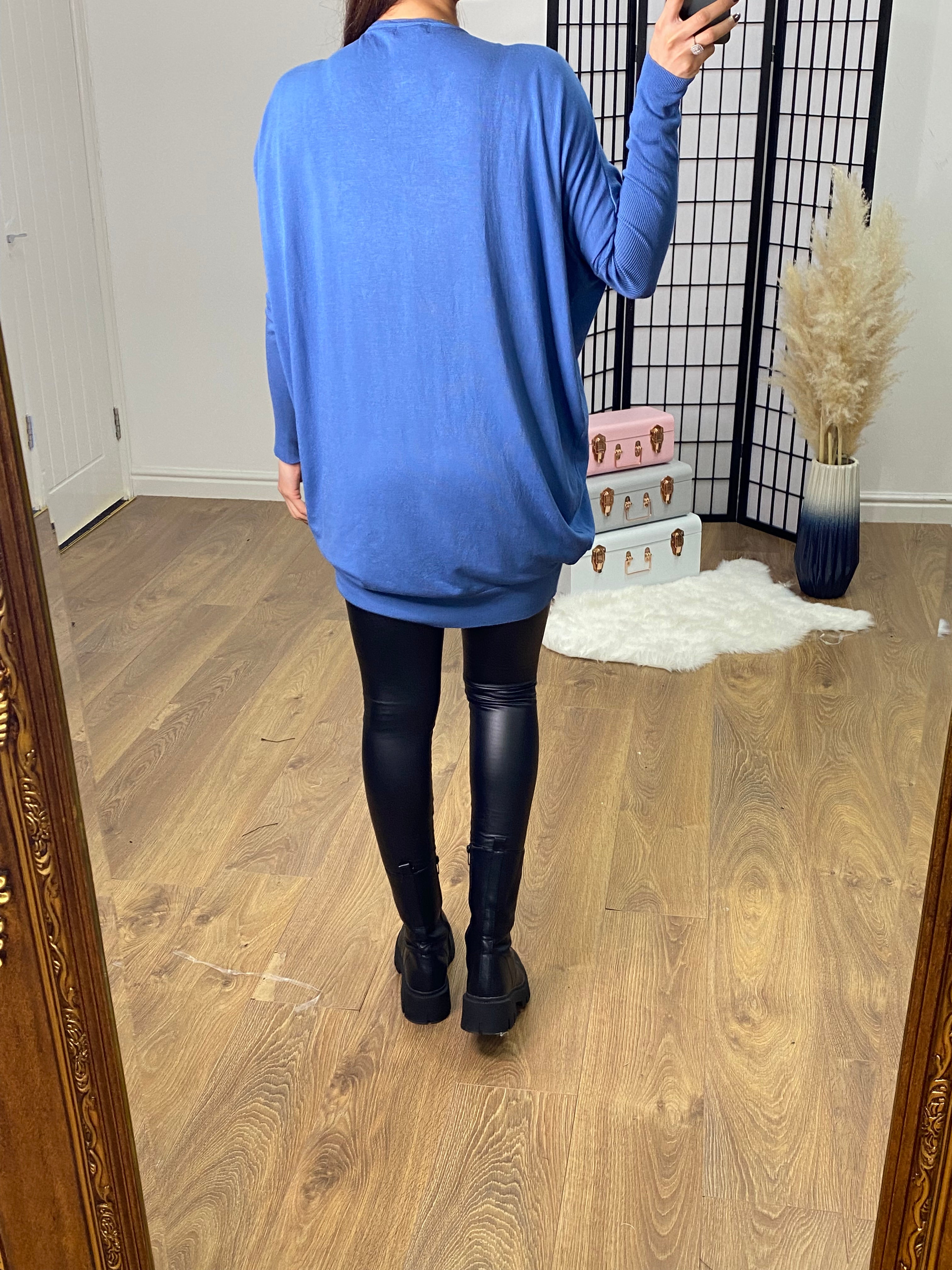 Keara Sequin Love Heart Slouchy Jumper