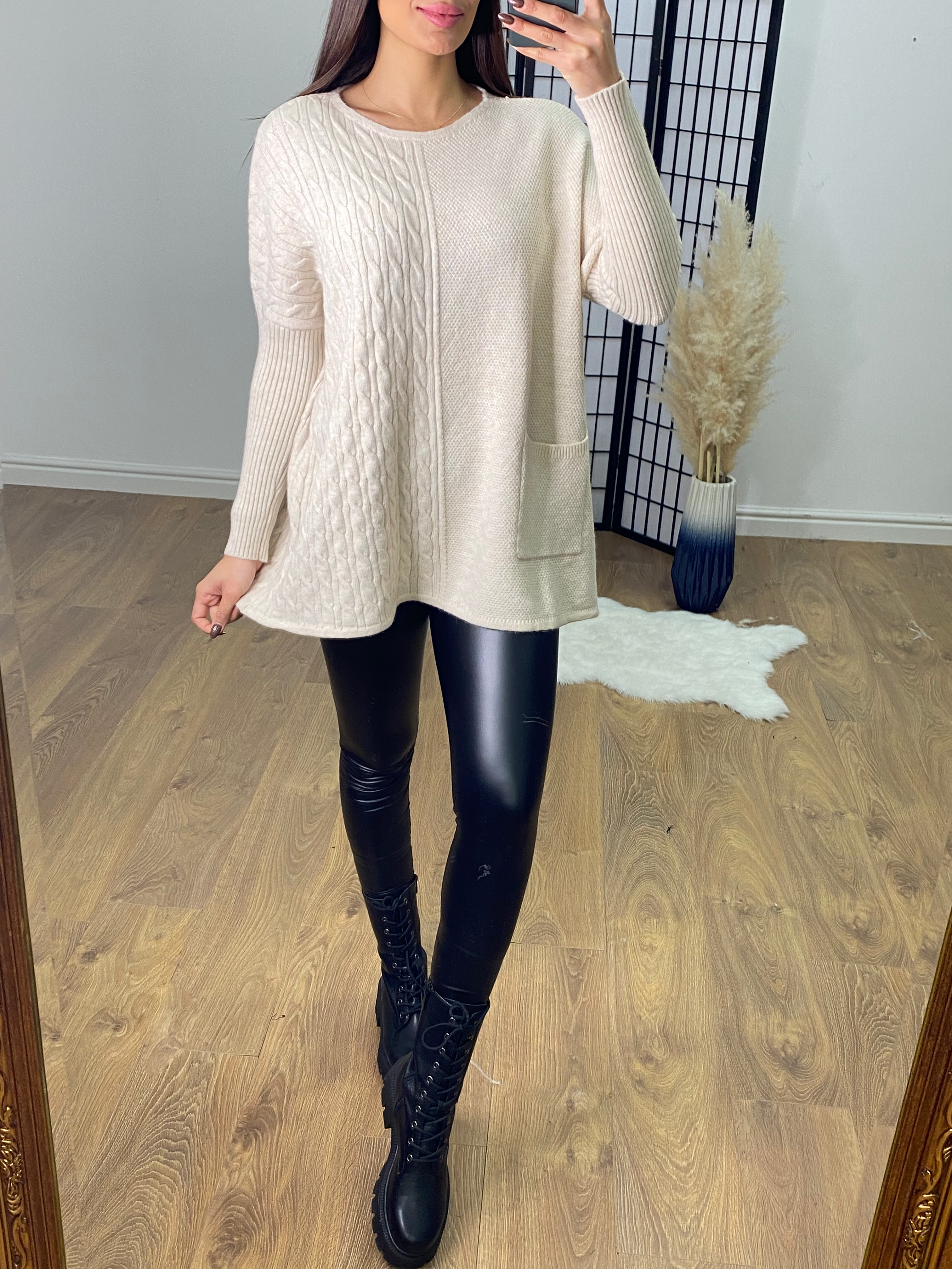 Hopper Cable Knit Textured Jumper