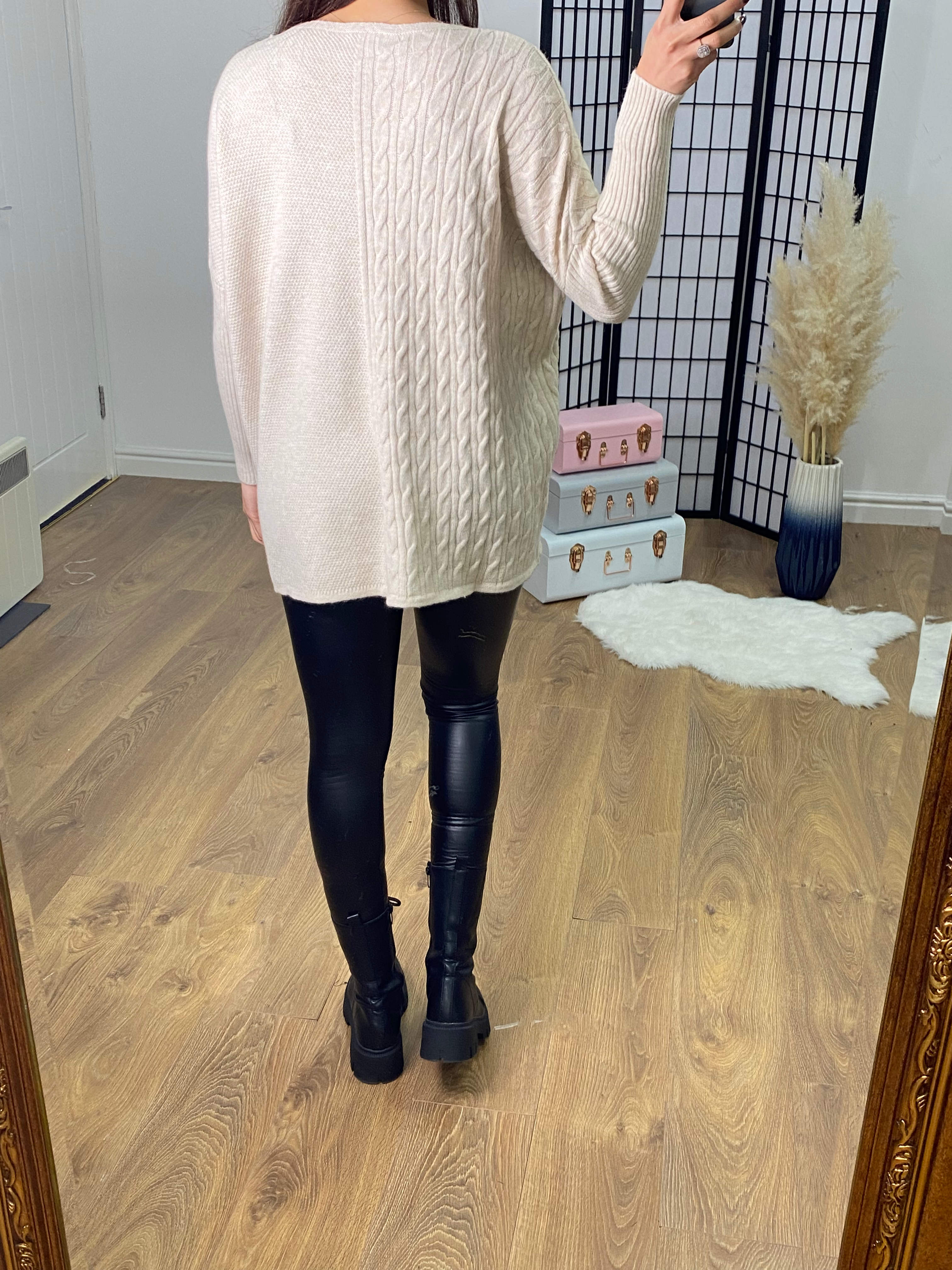 Hopper Cable Knit Textured Jumper