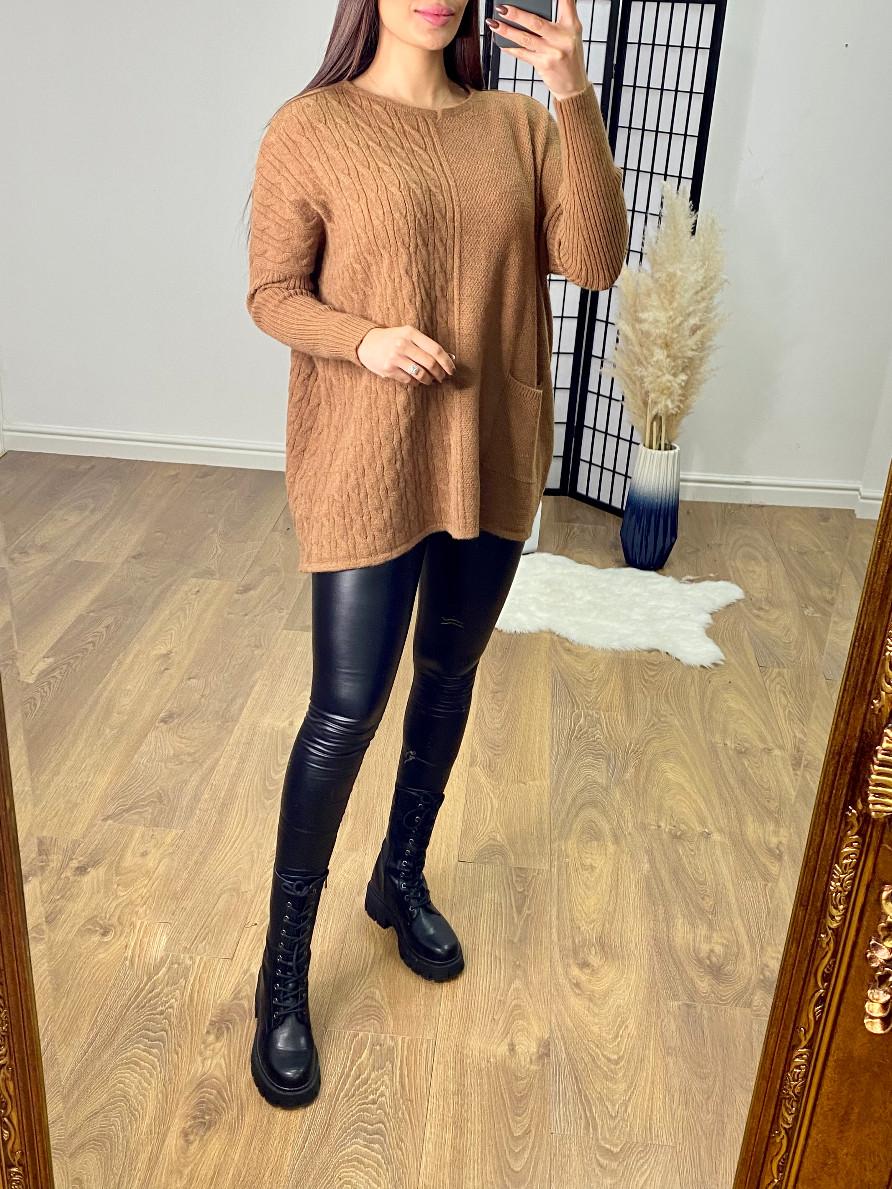 Hopper Cable Knit Textured Jumper