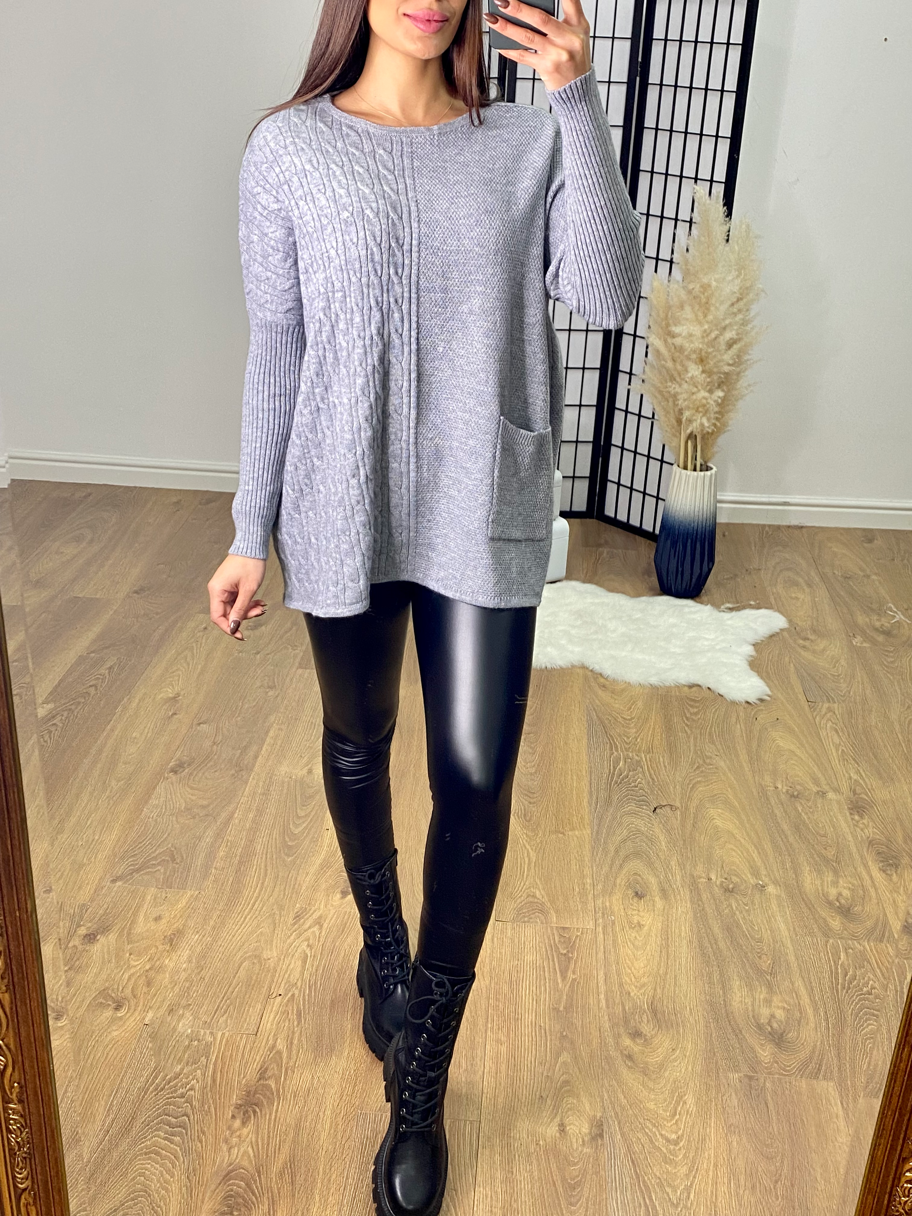 Hopper Cable Knit Textured Jumper