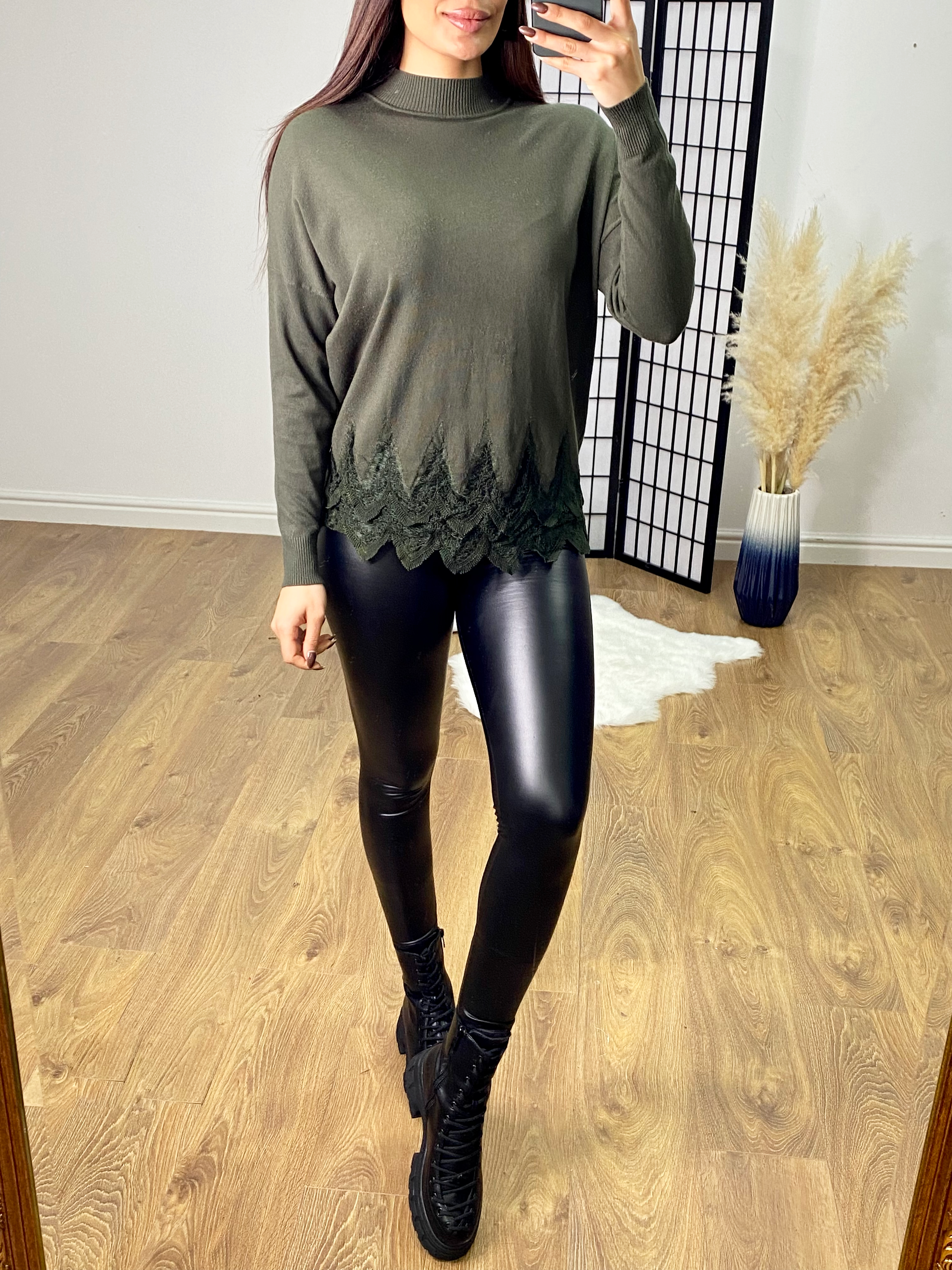 Alexis Lace Crochet Zig Zag Detailed Jumper