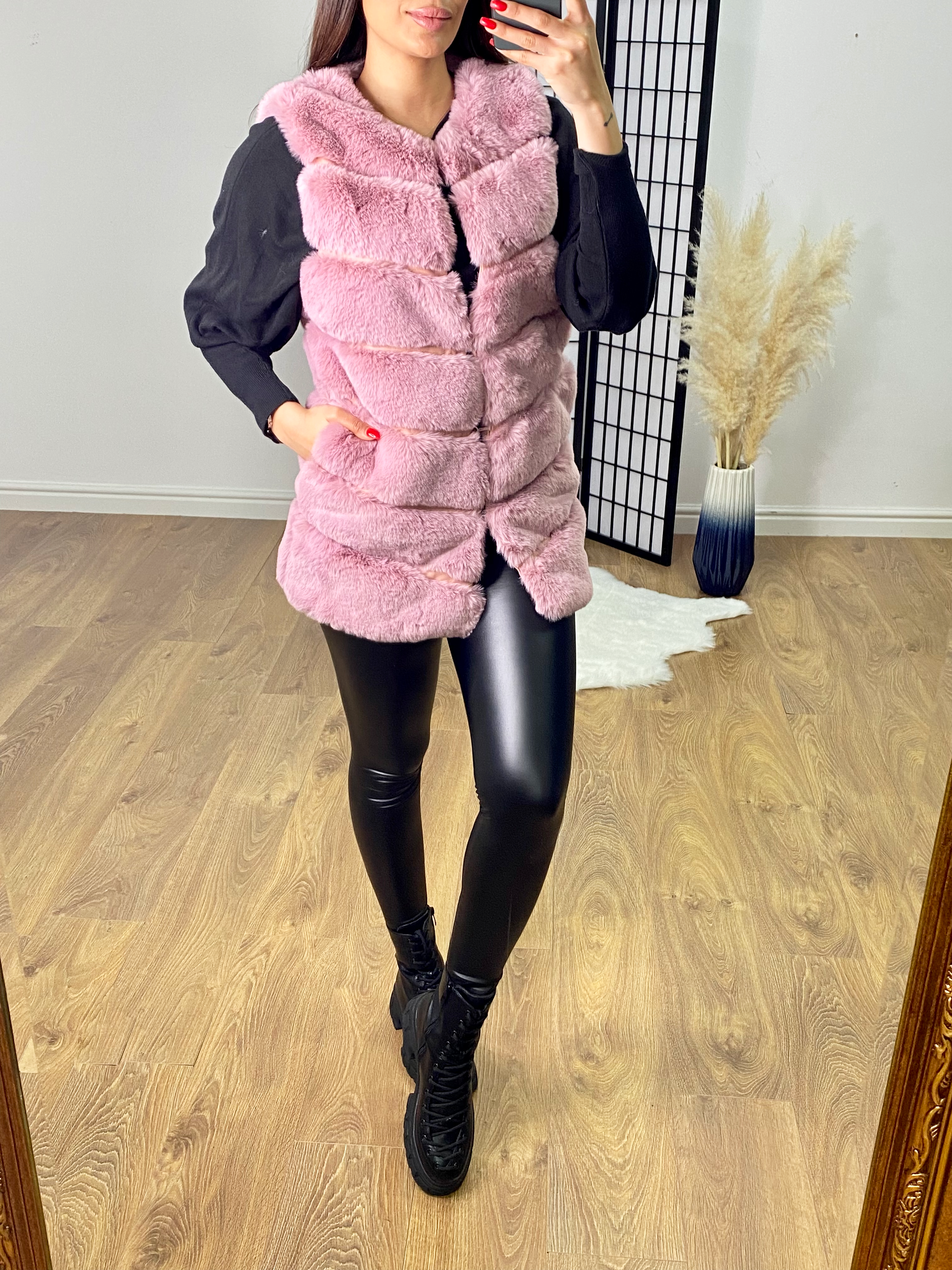 Gracie Pink Luxury Faux Fur Gilet