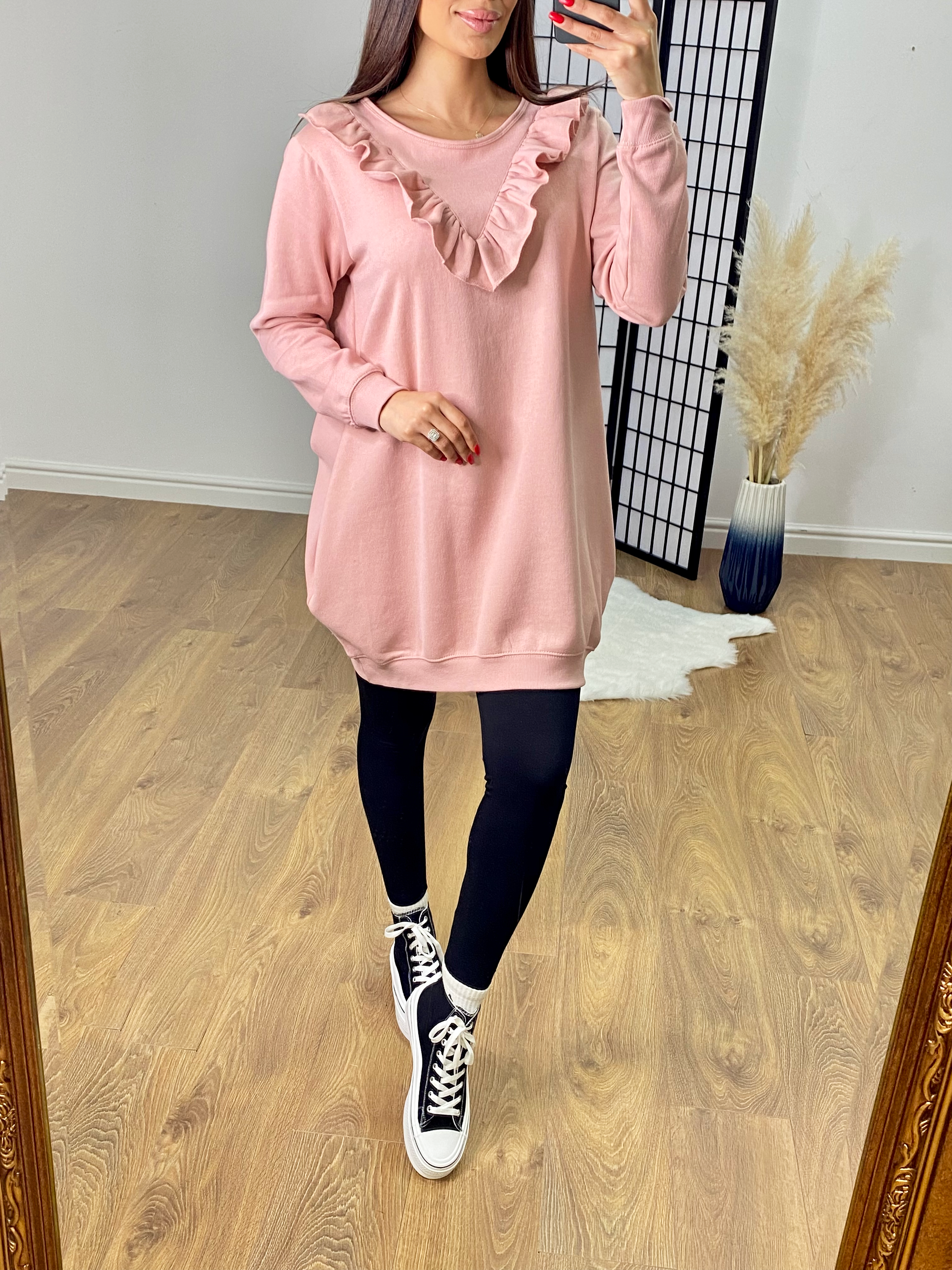 Atlanta Frill Front Longline Sweatshirt