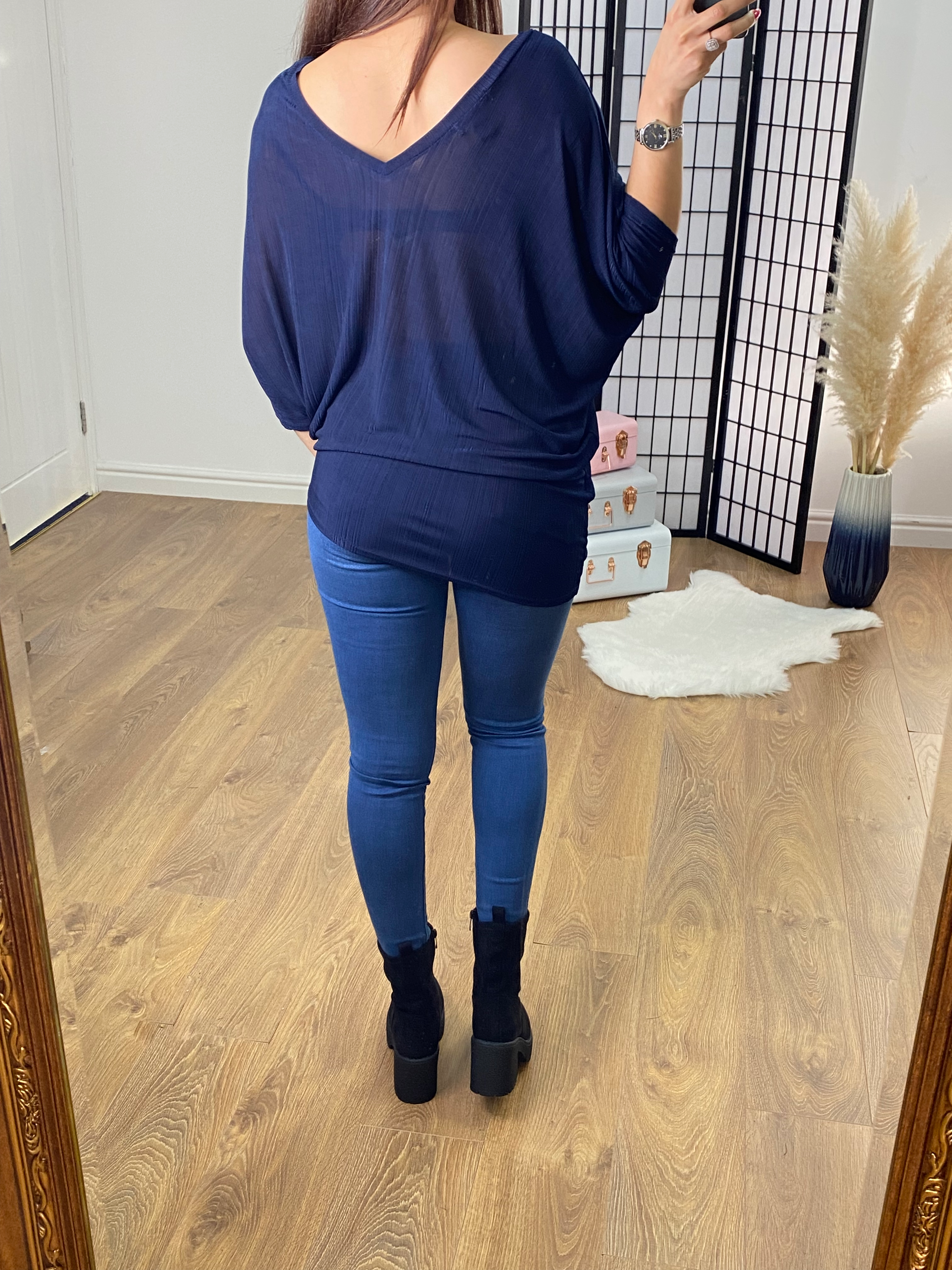 April Ribbed Asymmetric Hem Top