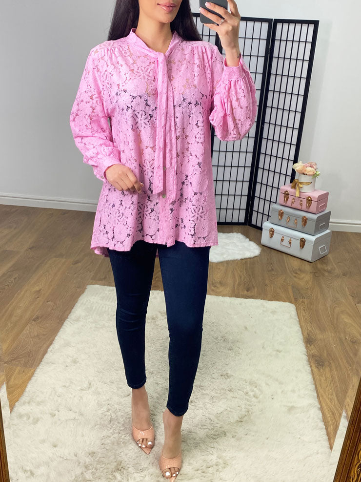 Denison Lace Pussybow Blouse