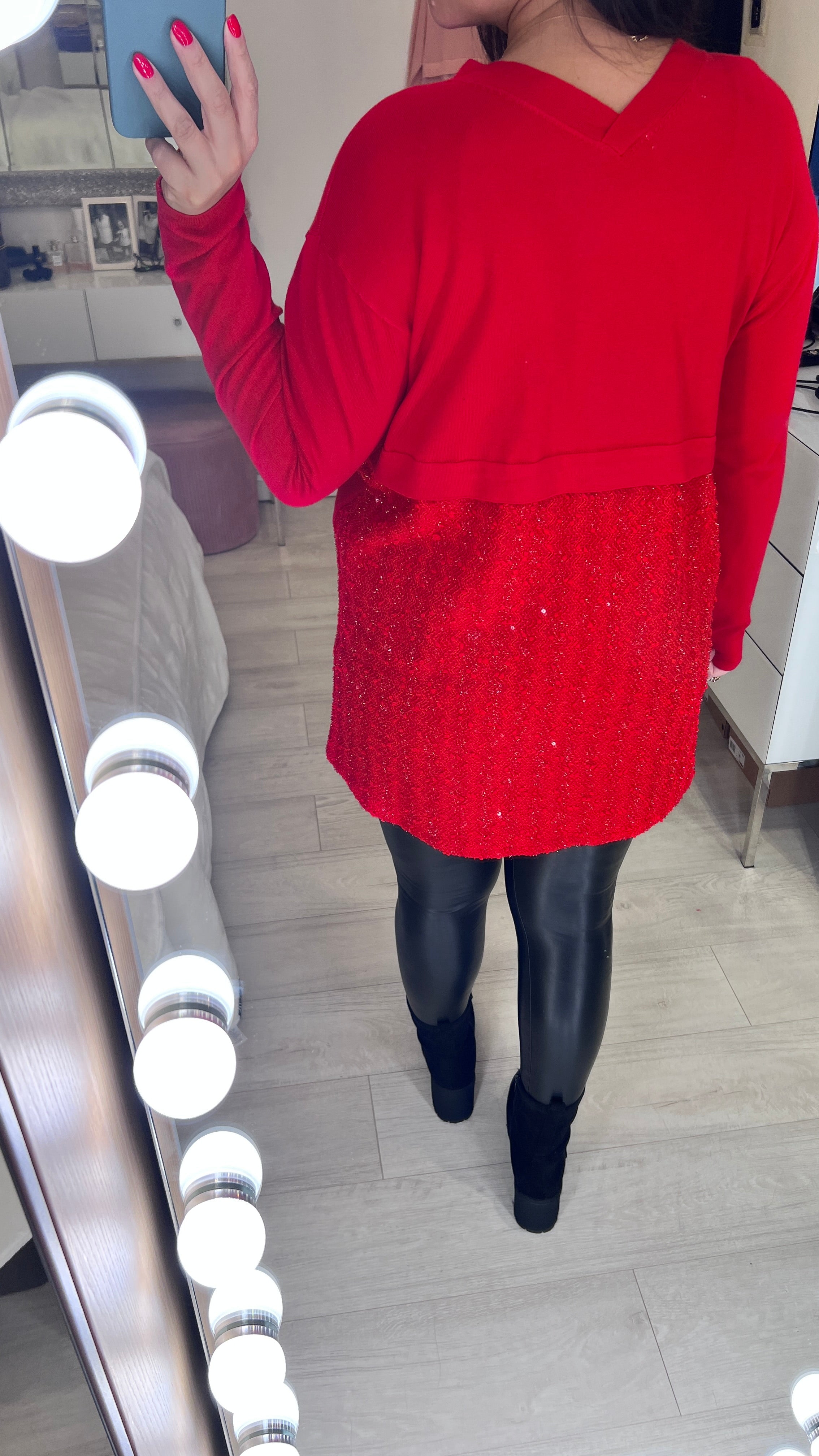 Elena Sequin Back Hem Knitted Jumper