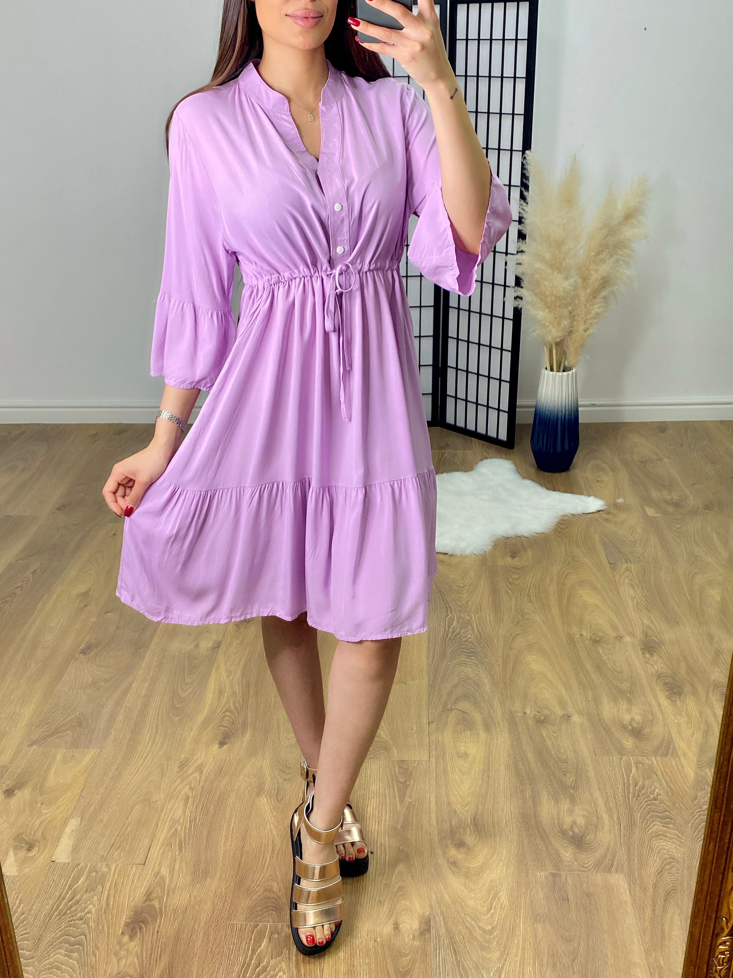 Rashford Button Down Drawstring Waist Dress