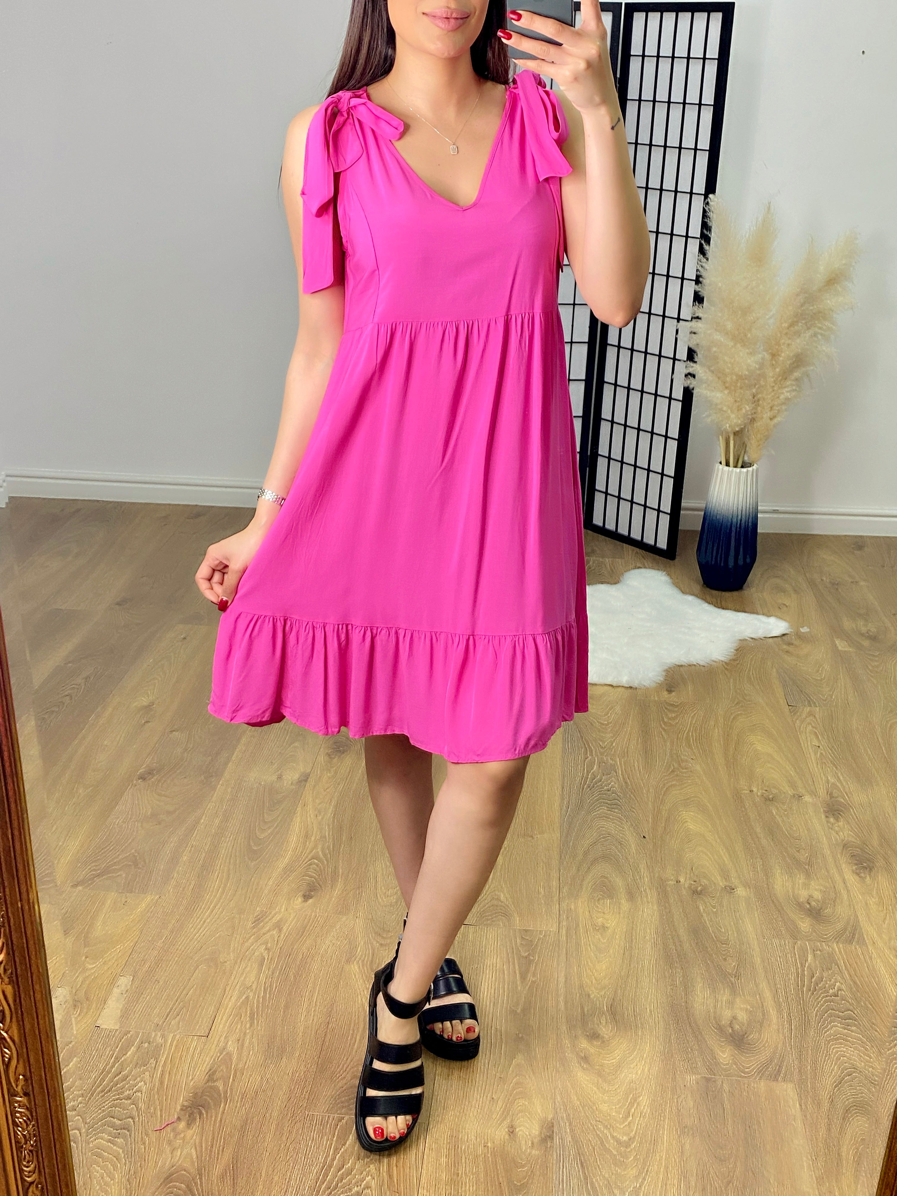 Croatia Tie Detail Smock Dress