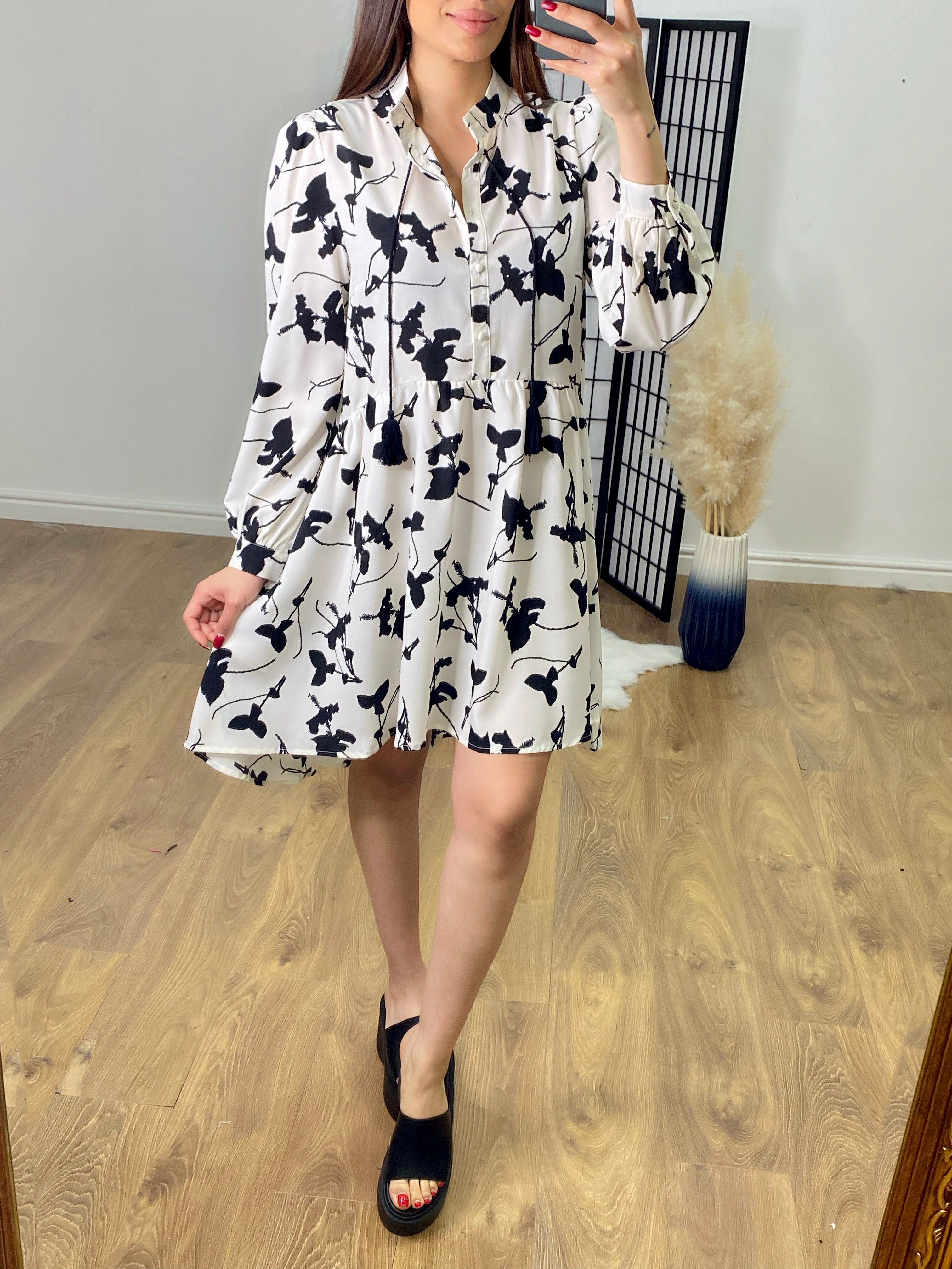 Denby Abstract Print Smock Dress