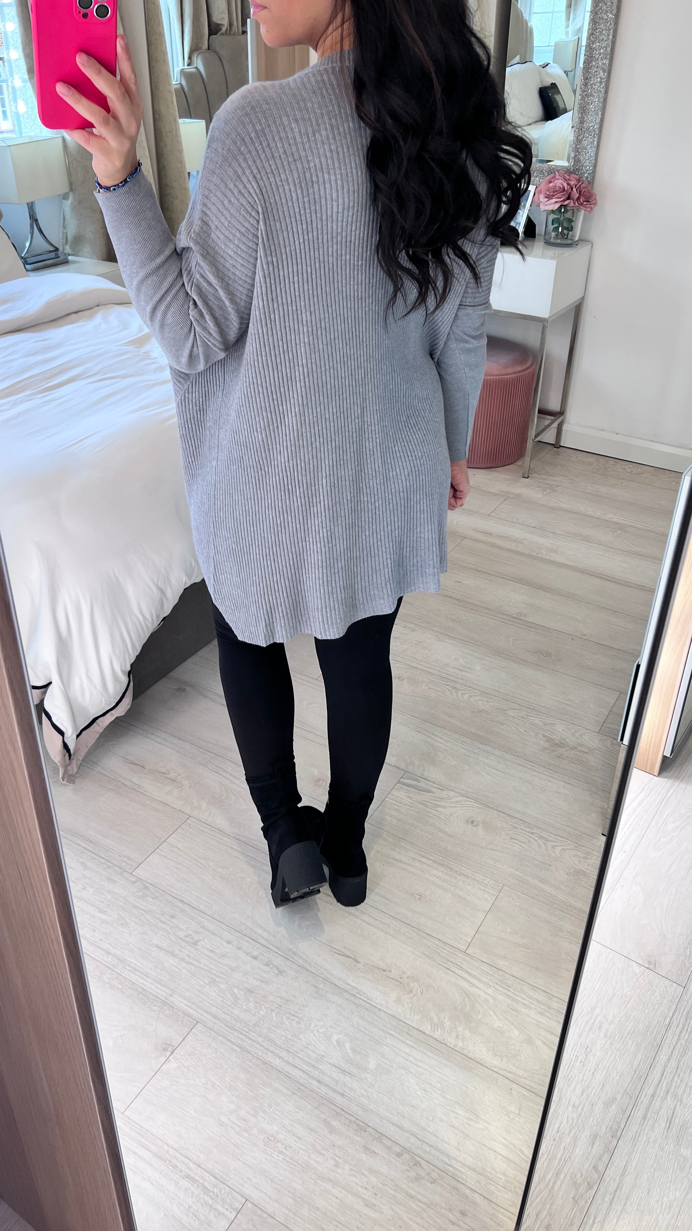 Hyland Ribbed Asymmetric Hem Jumper