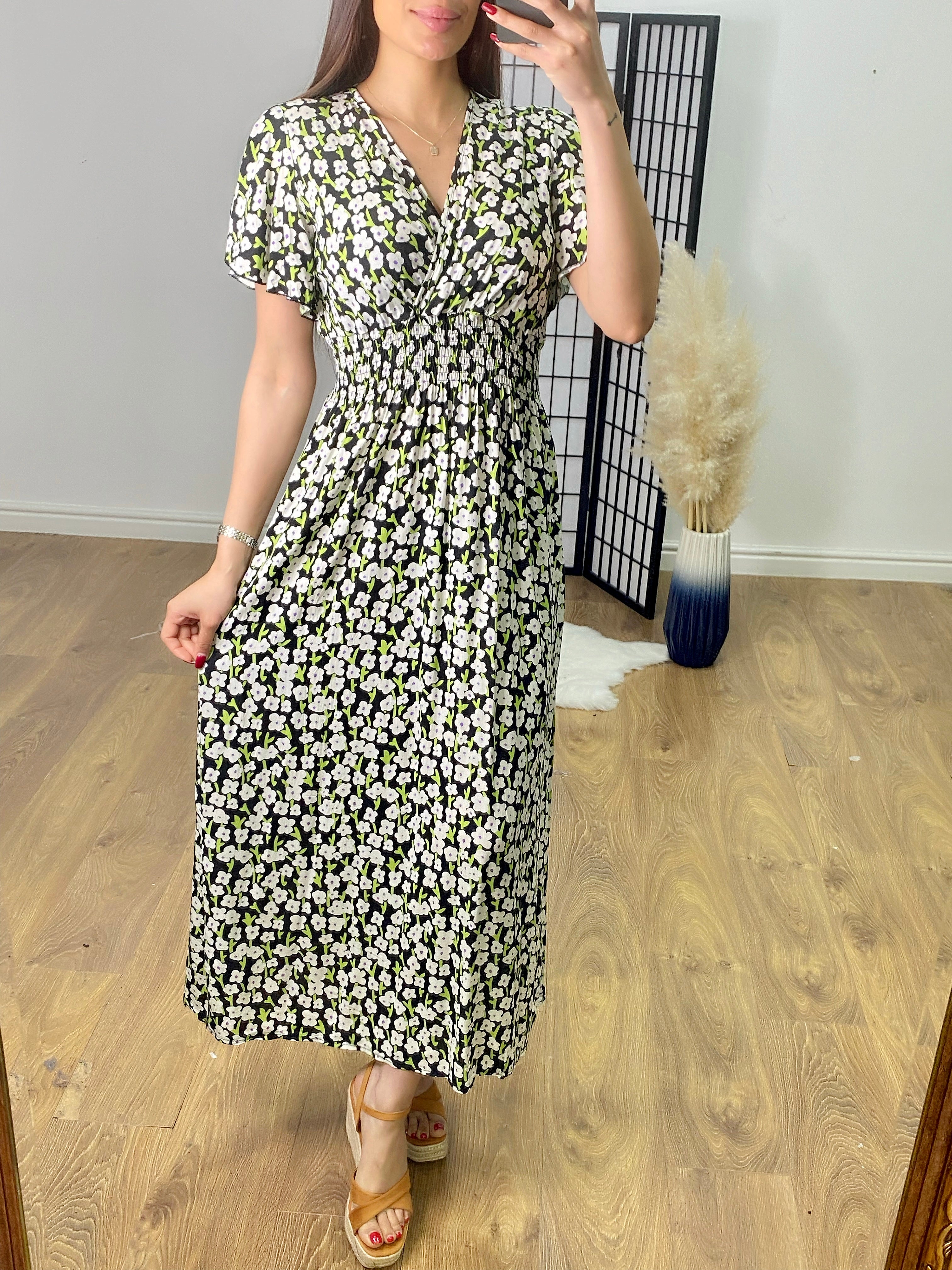 Reiss Daisy Print Maxi Dress
