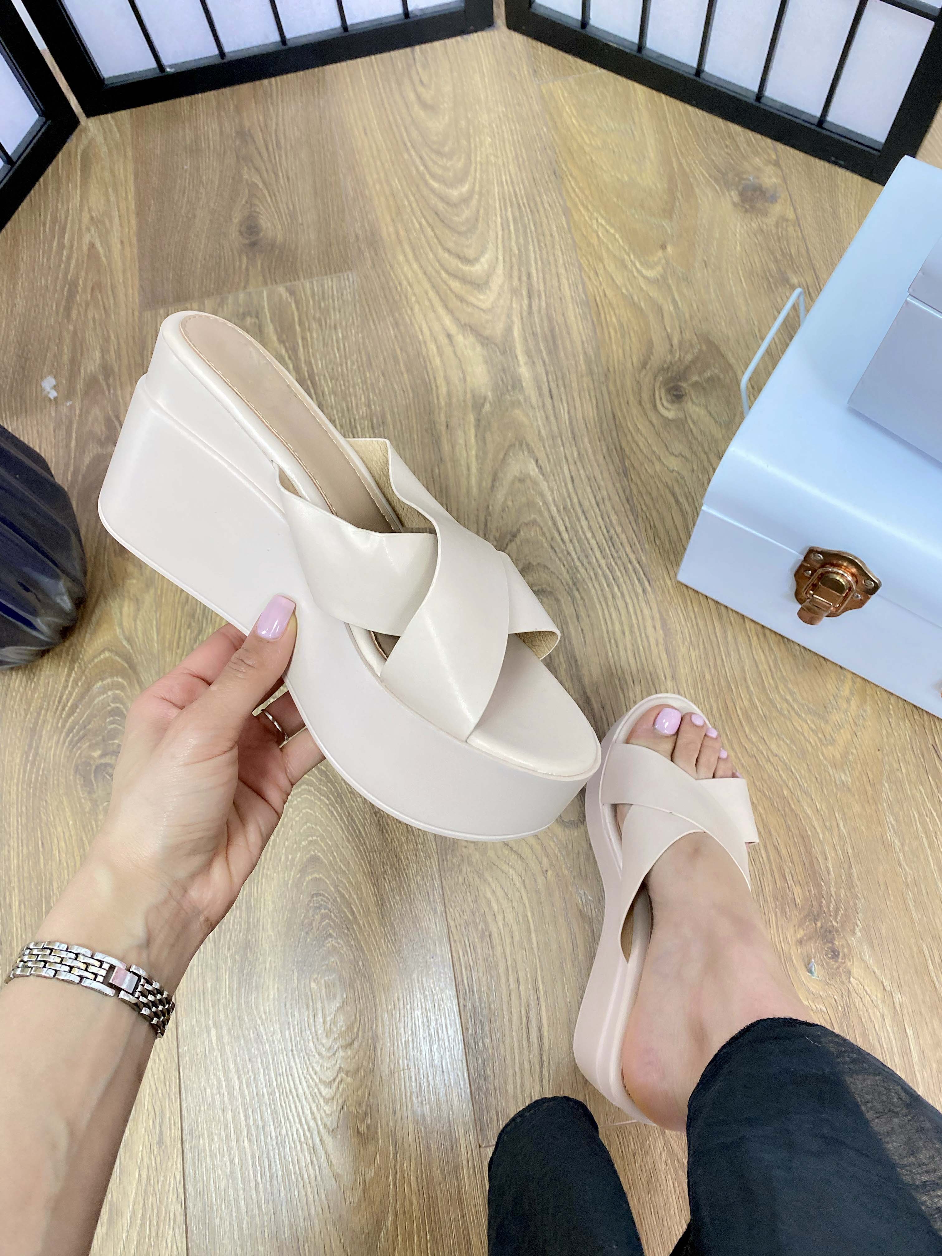 Maldives Cross Strap Platform Sandal