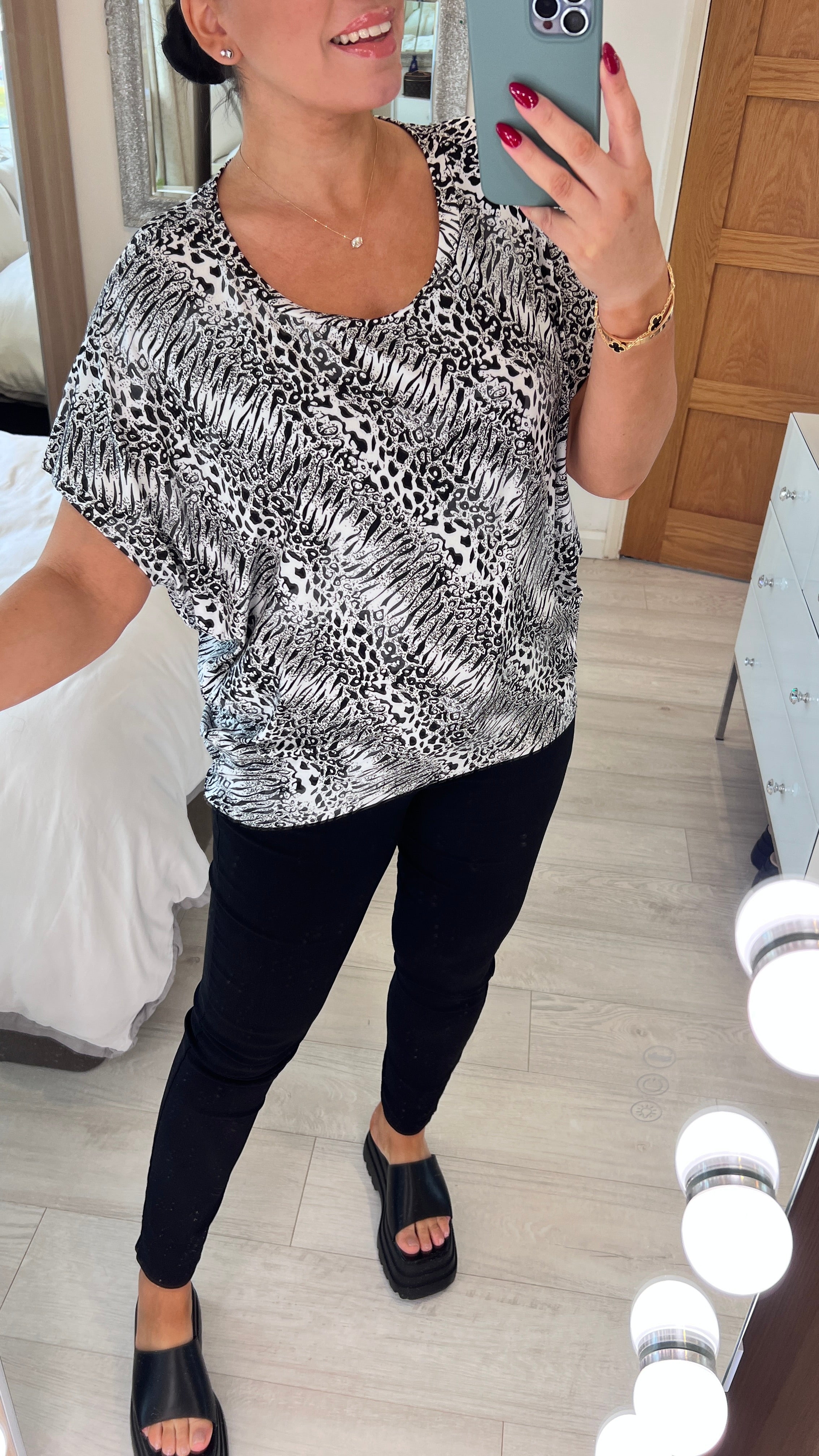 Halliwell Supersoft Animal Print Top