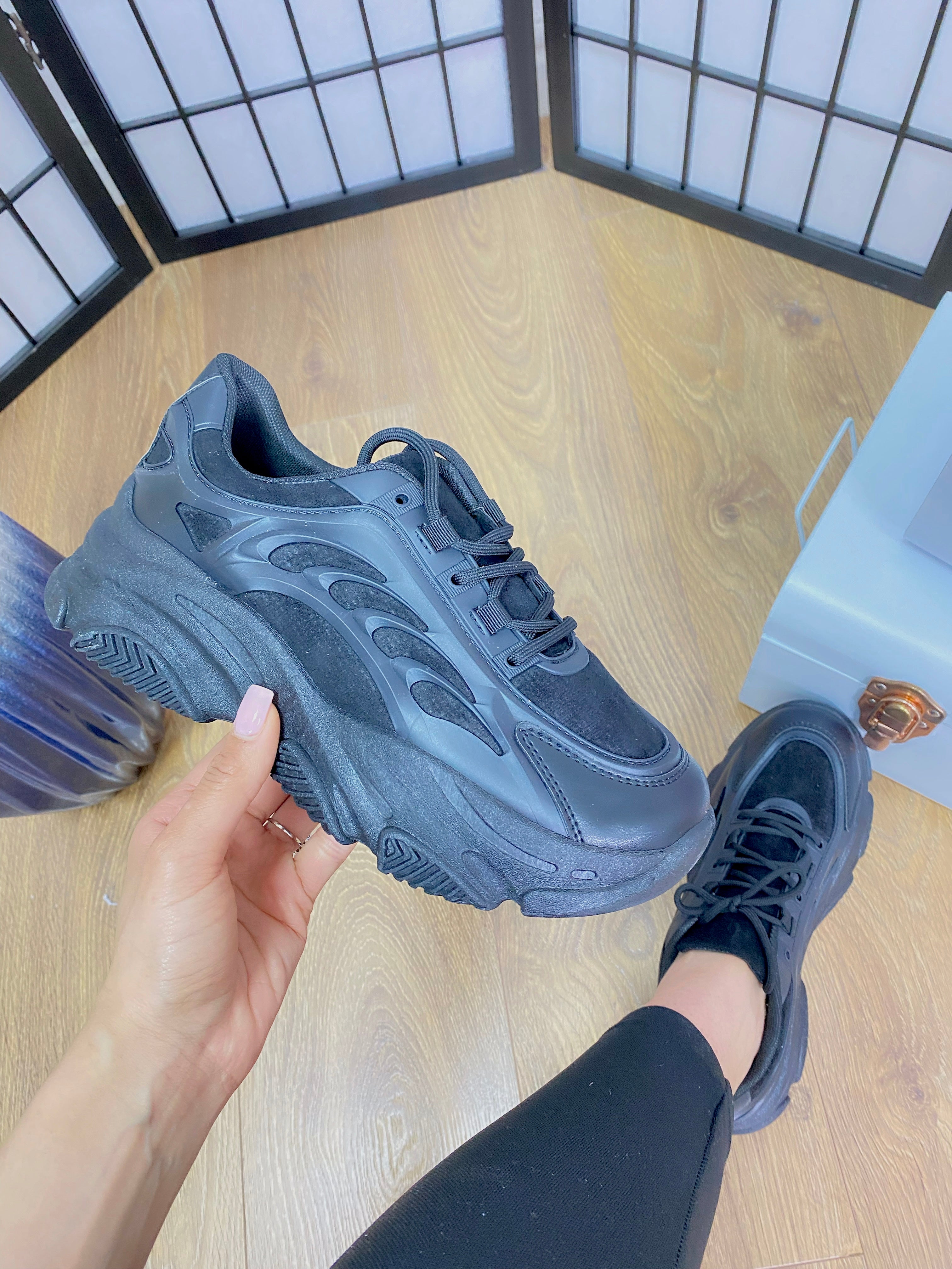 Lorenz Faux Suede Chunky Sole Trainers