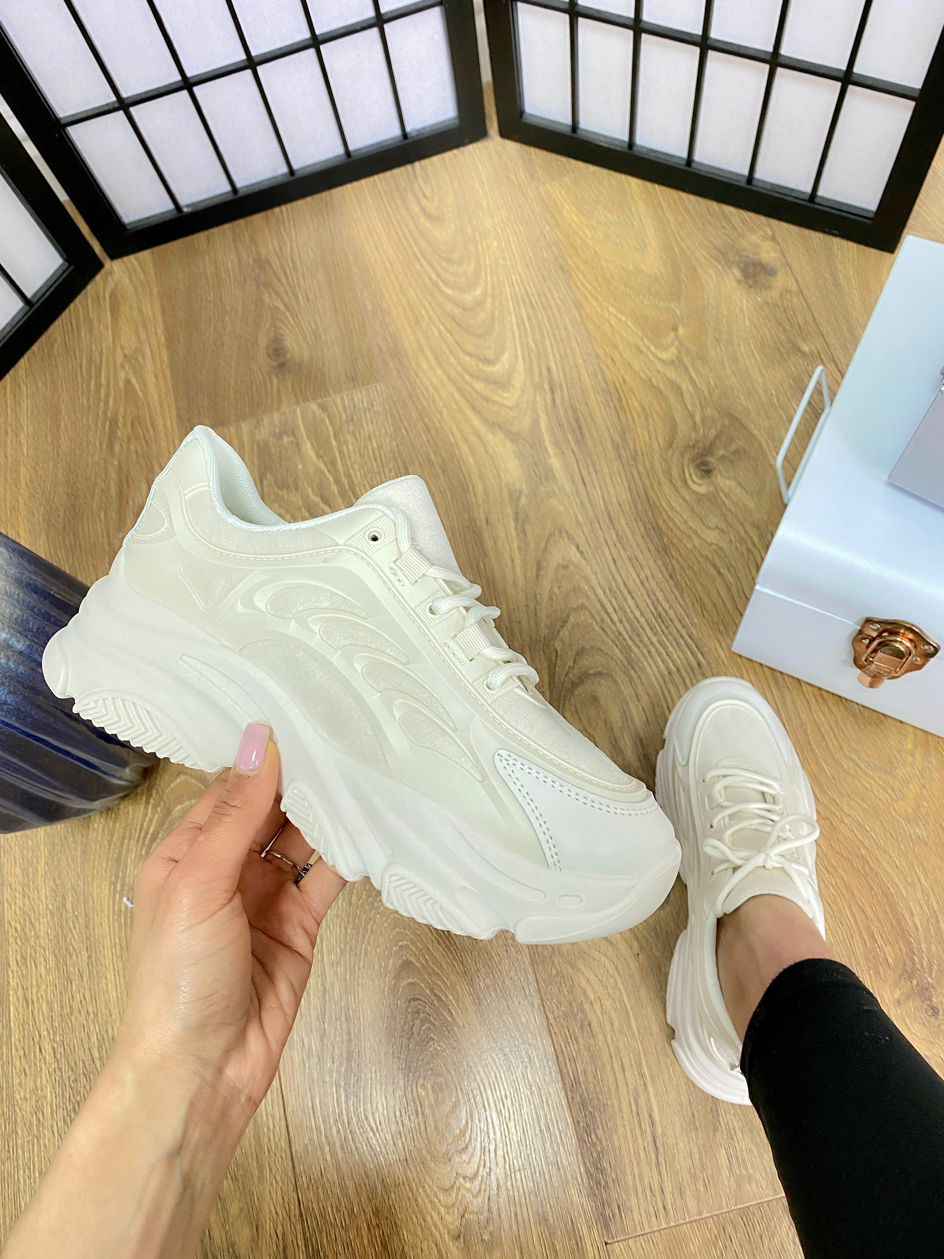 Lorenz Faux Suede Chunky Sole Trainers