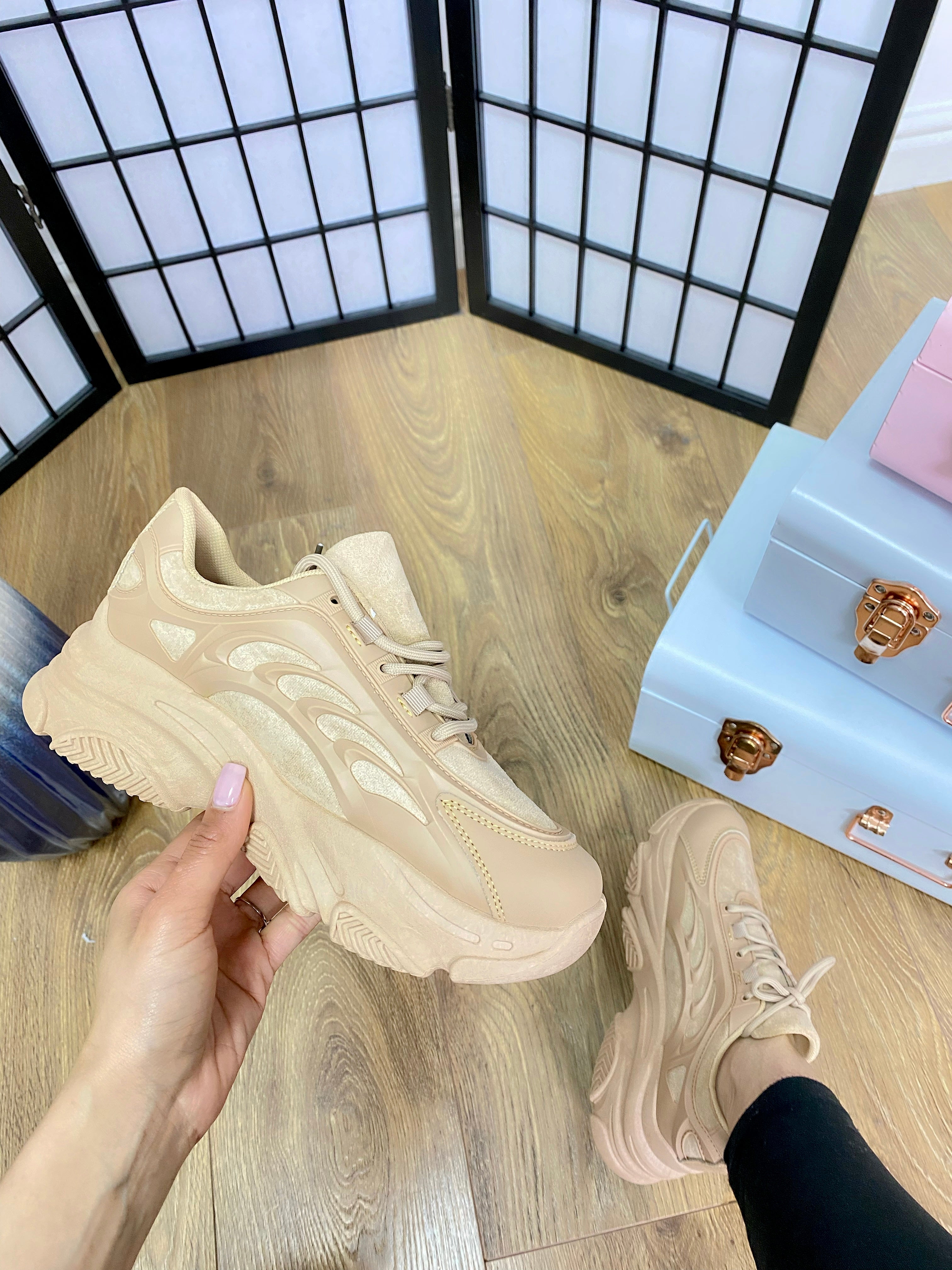 Lorenz Faux Suede Chunky Sole Trainers