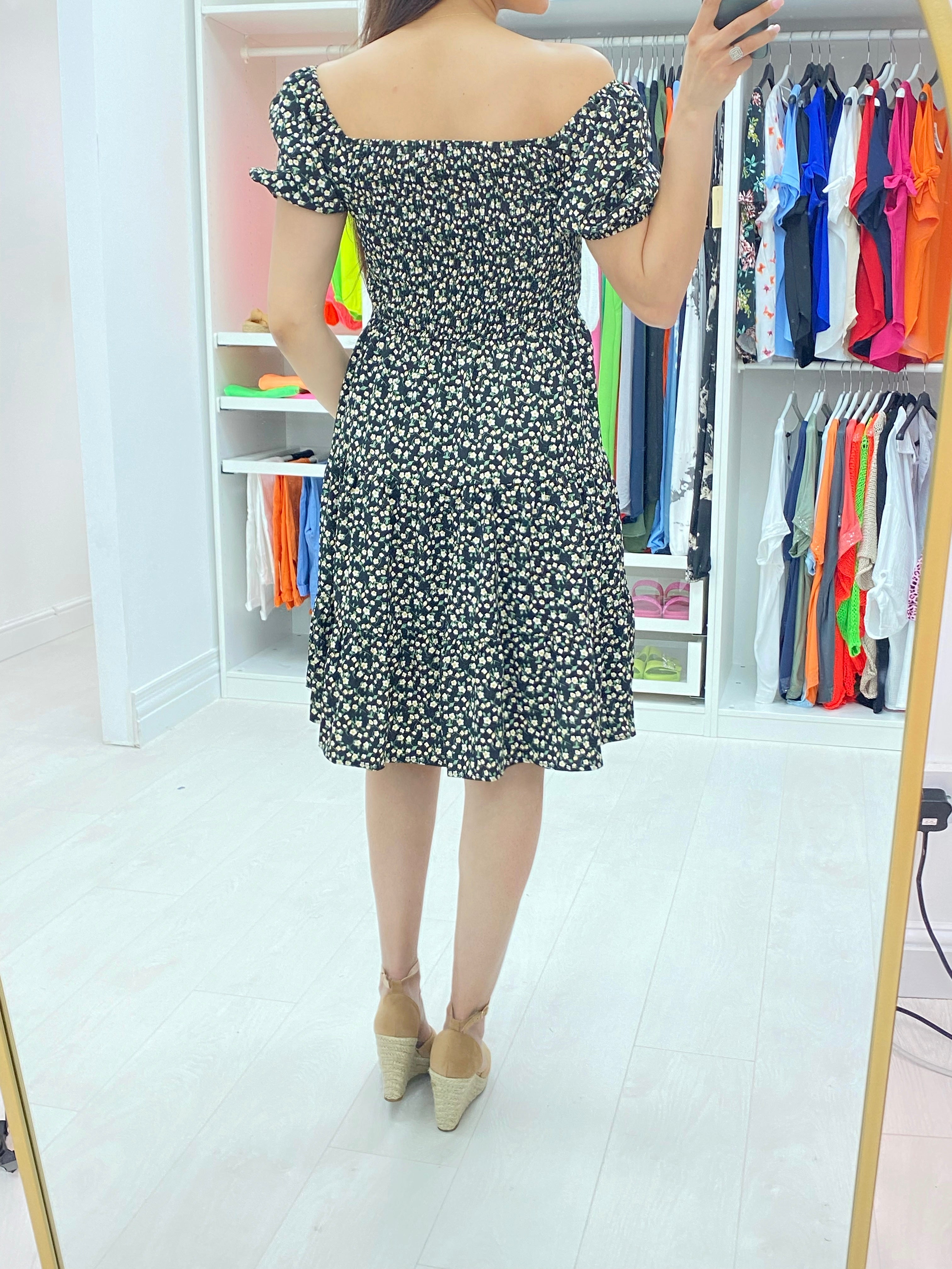 Garland Daisy Print Babydoll Dress