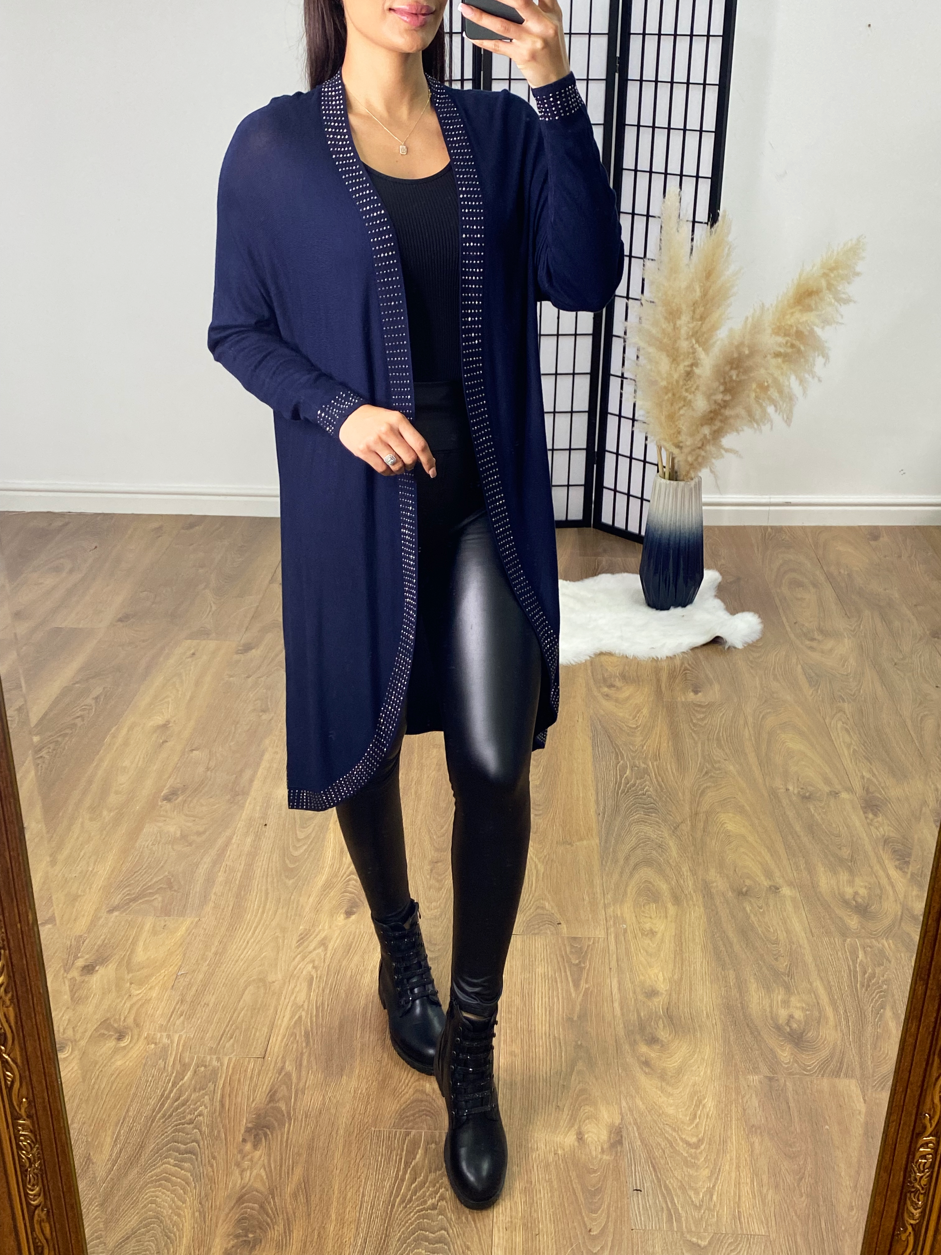Kelvin Lightweight Studded Longline Cardigan