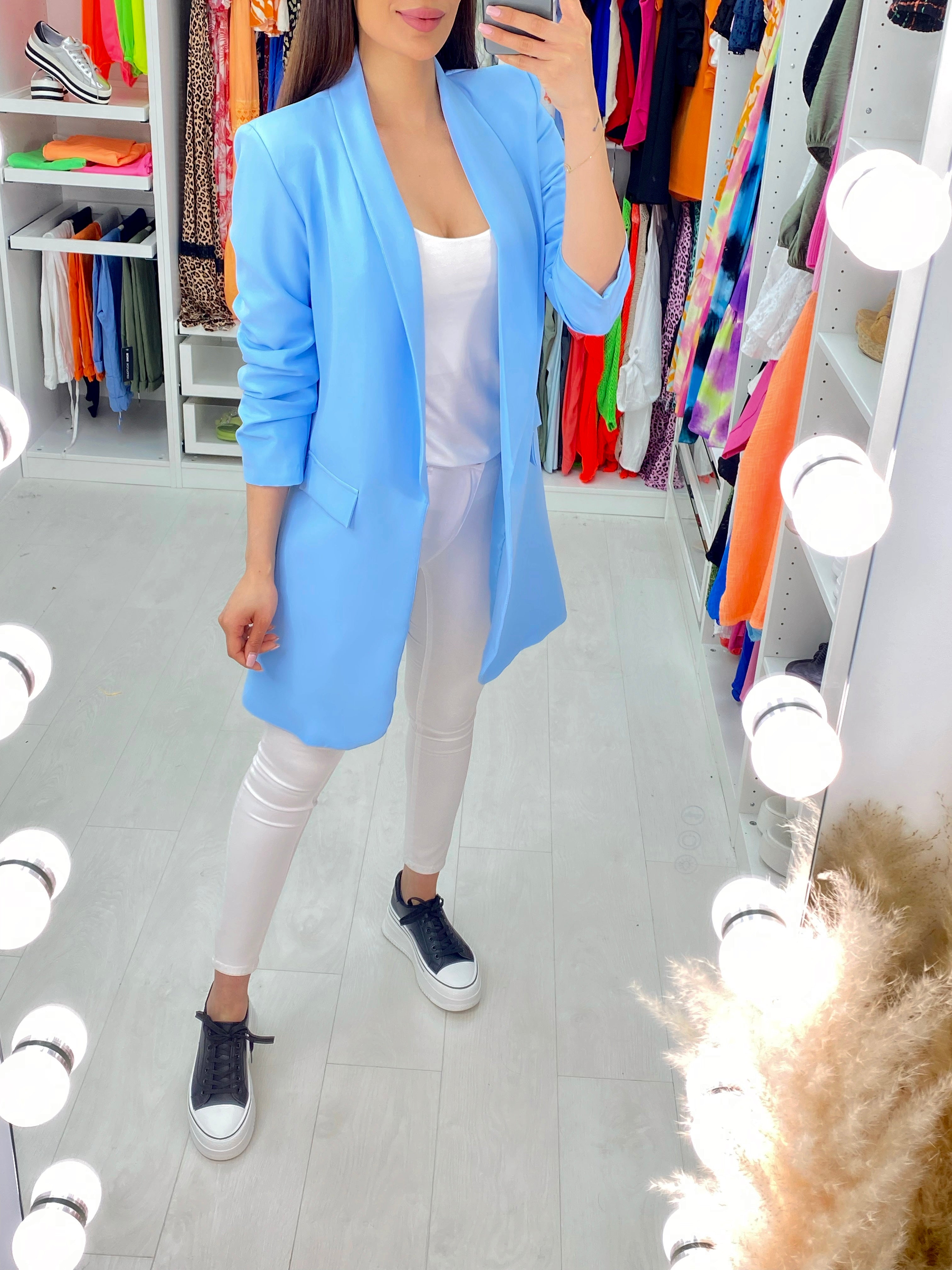 Raelle Ruched Sleeve Blazer