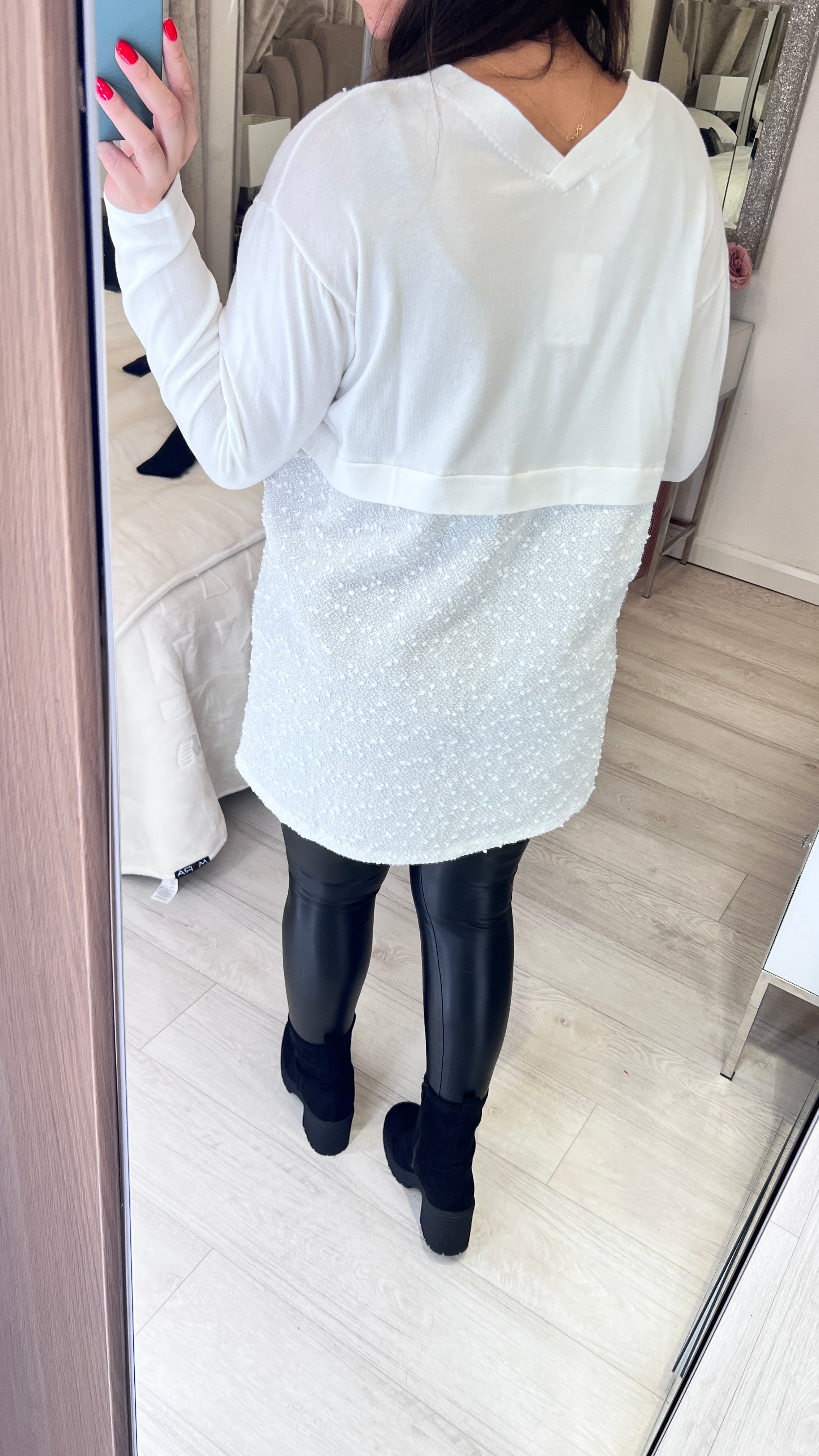 Elena Sequin Back Hem Knitted Jumper