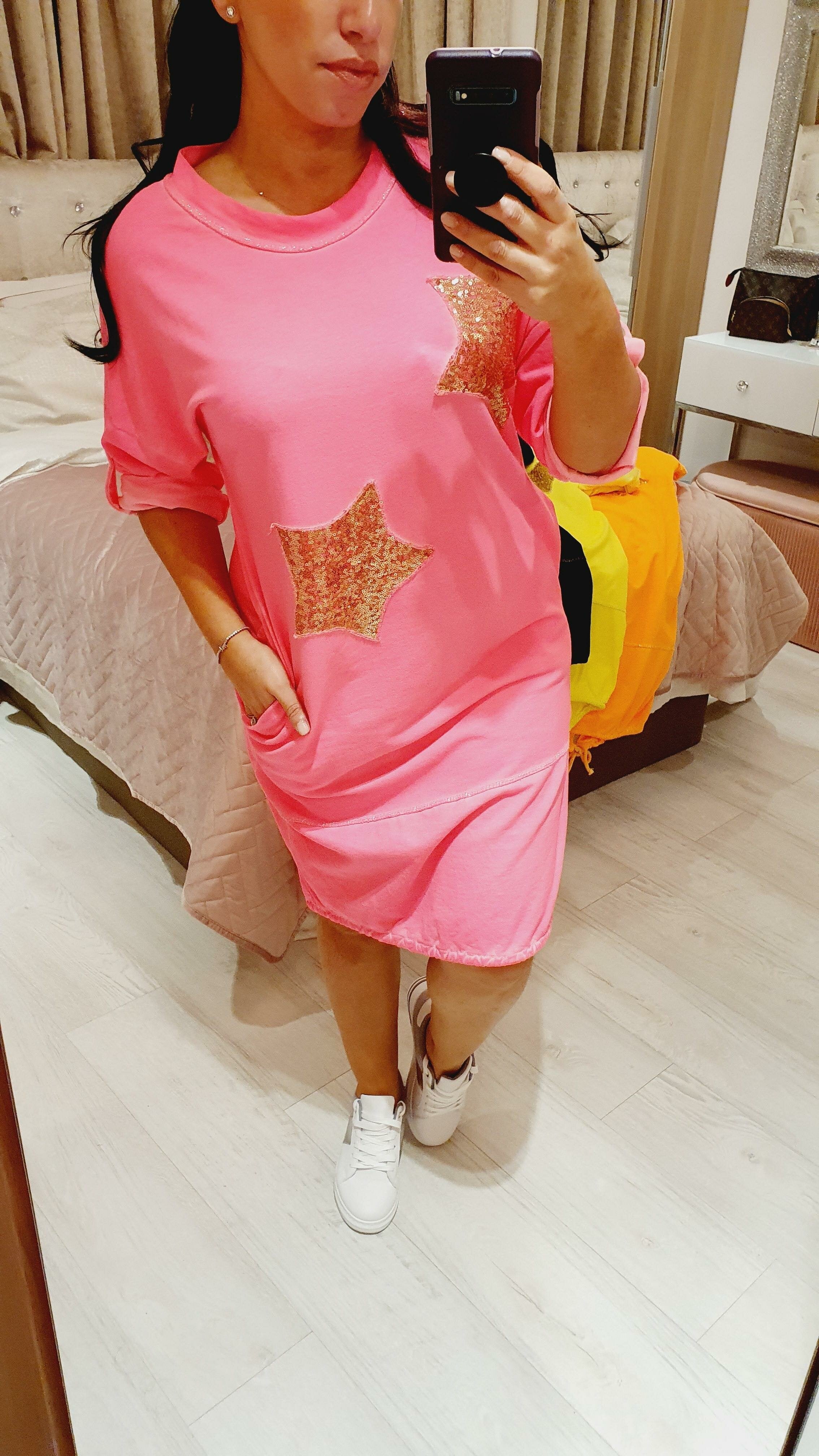 Latoya Sequin Double Star Oversized Dress