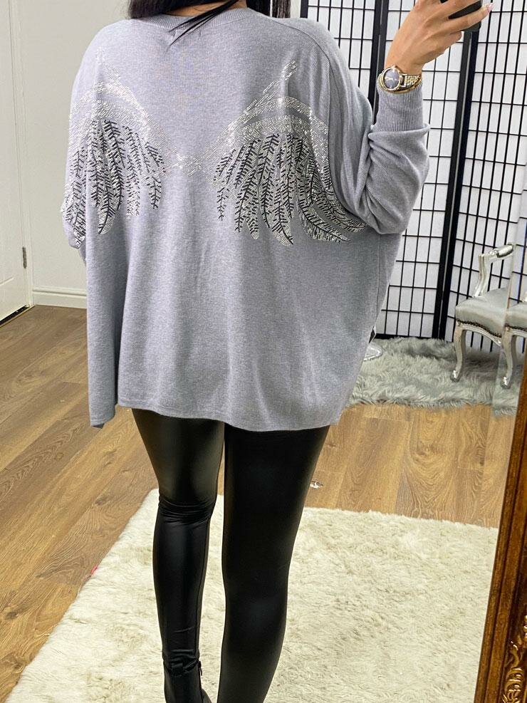 Alison Diamante Angel Wing Back Knit Jumper