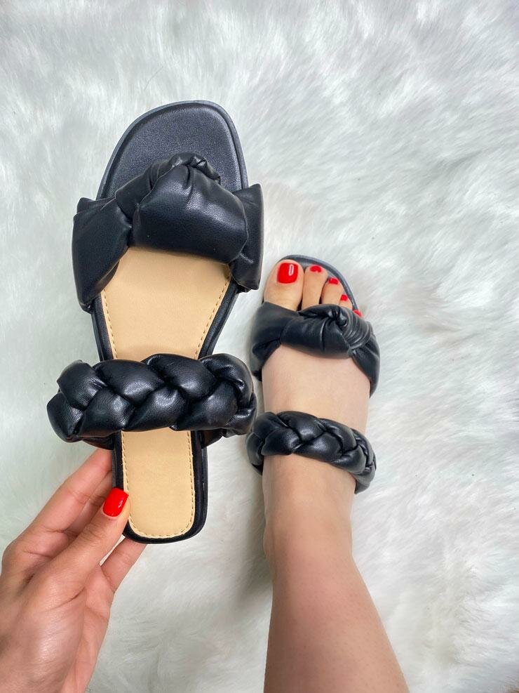 Amaris Plait Detail Slip On Sandal