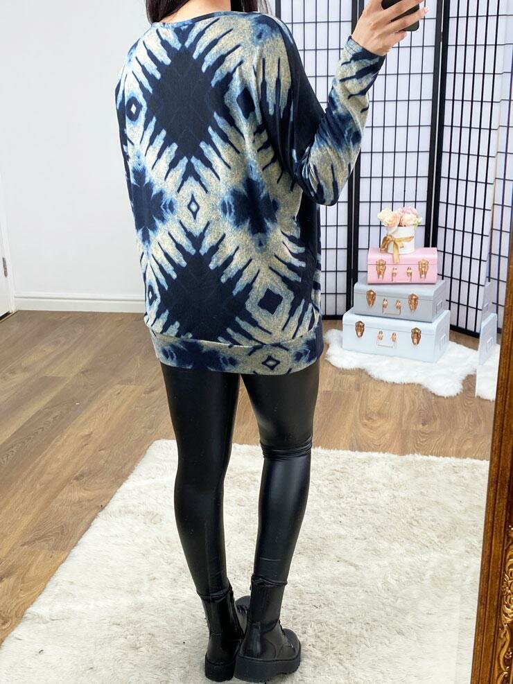 Beatrix Super Soft Tie Dye Patterned Thin Knit Jumper