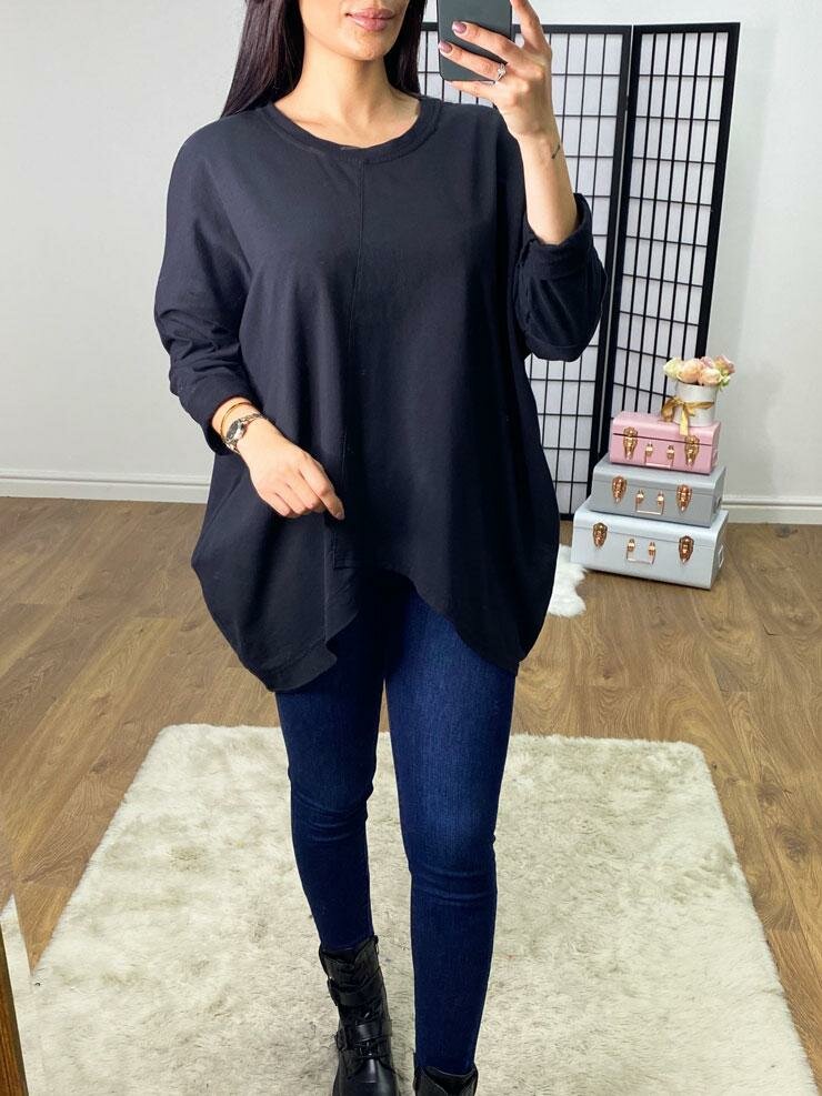 Beryl Oversized Studded Angel Wing Back Sweatshirt