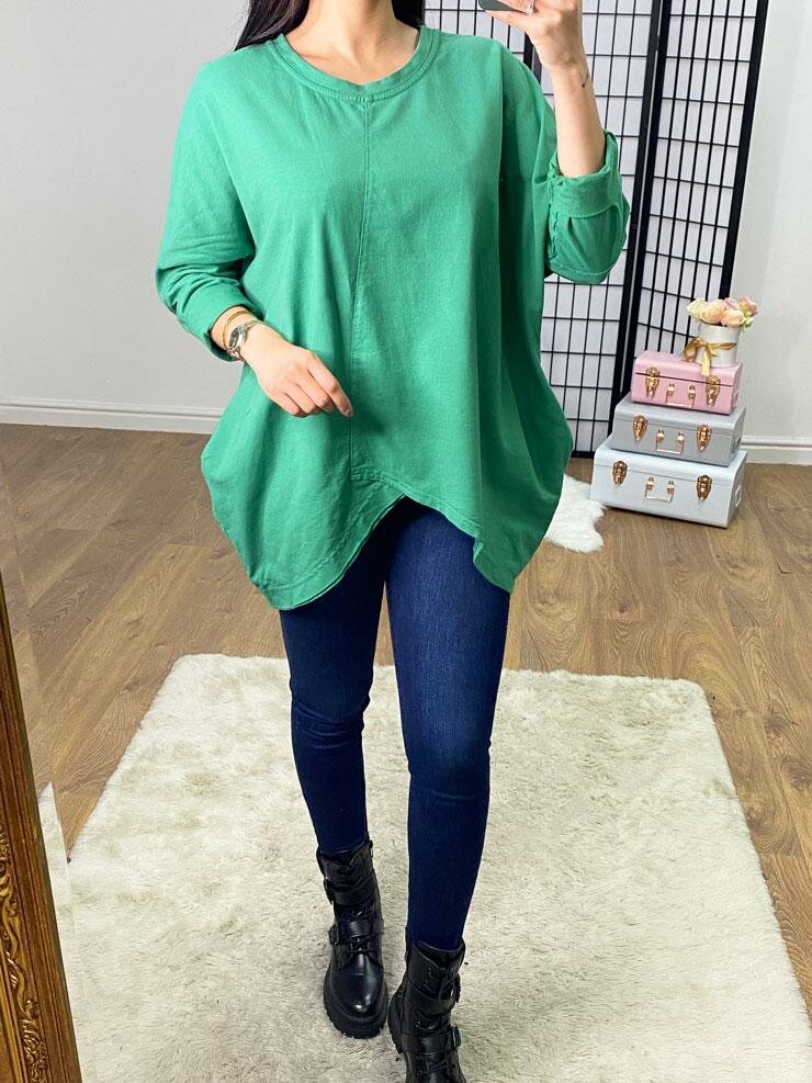 Beryl Oversized Studded Angel Wing Back Sweatshirt