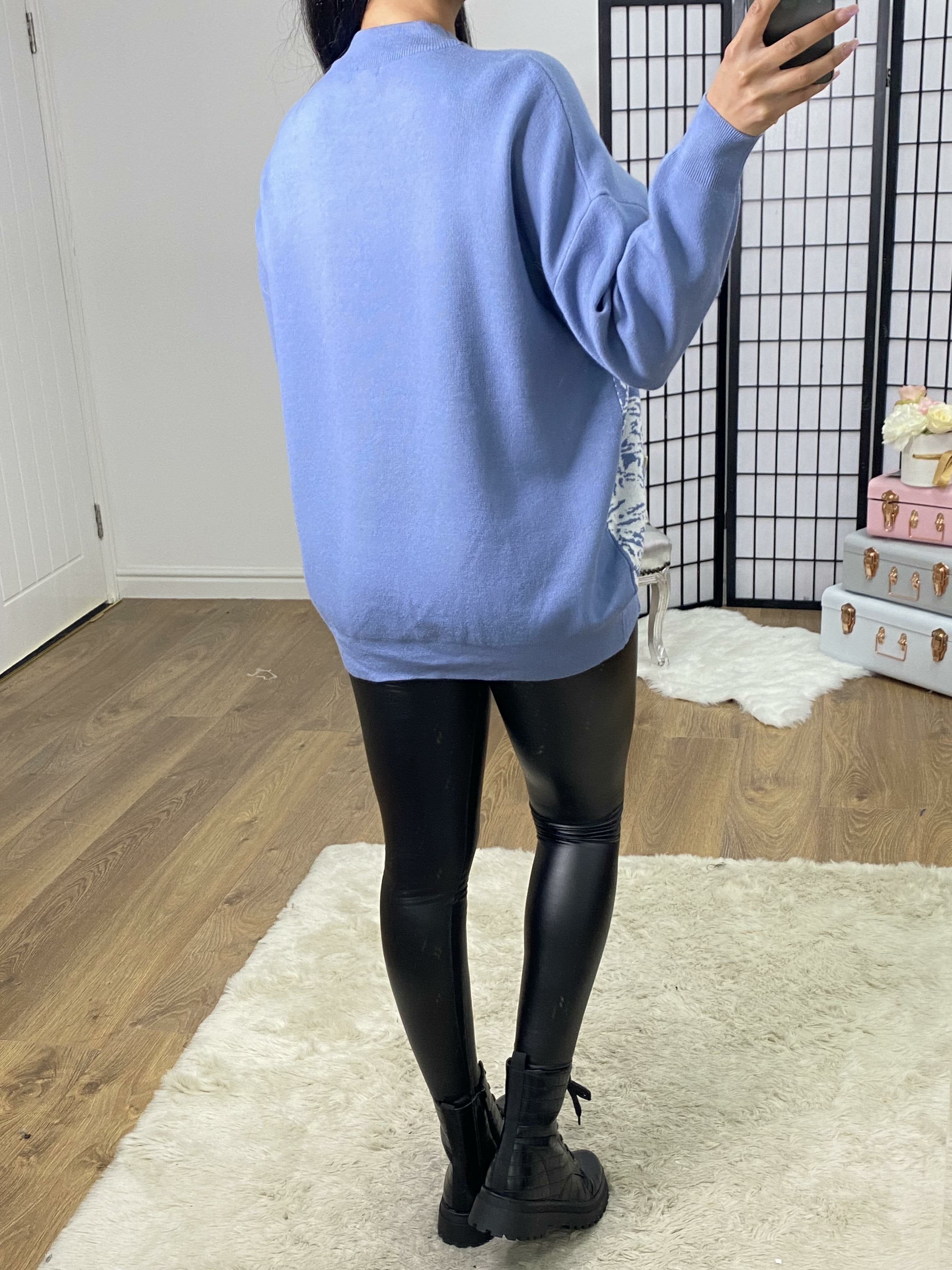 Bianka Landscape Printed Super Soft Oversized Knitted Jumper