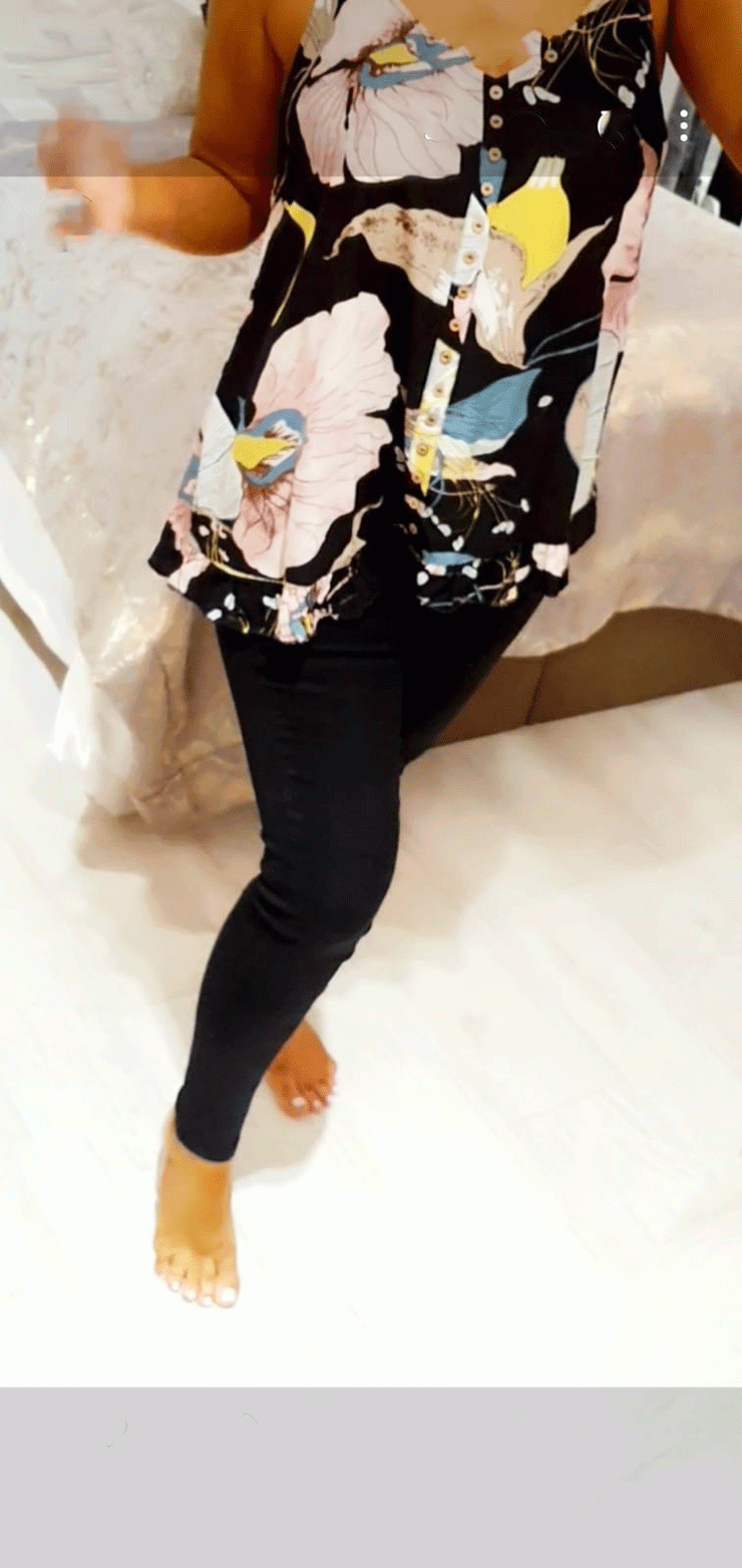 Rosa Black Skinny High Waisted Black Jeans