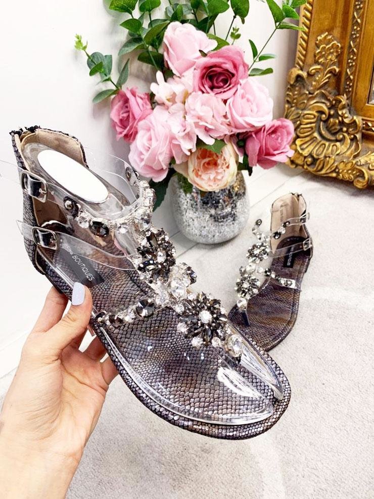 Caroline Chunky Jewel Sandals