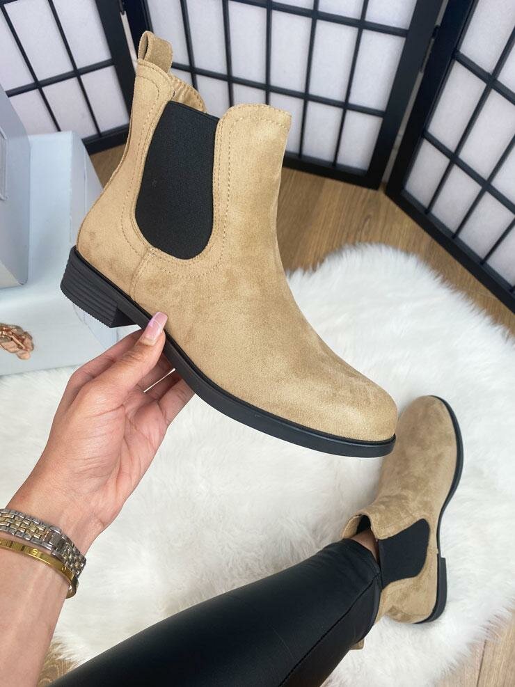 Daisey Faux Suede Slip On Chelsea Boots