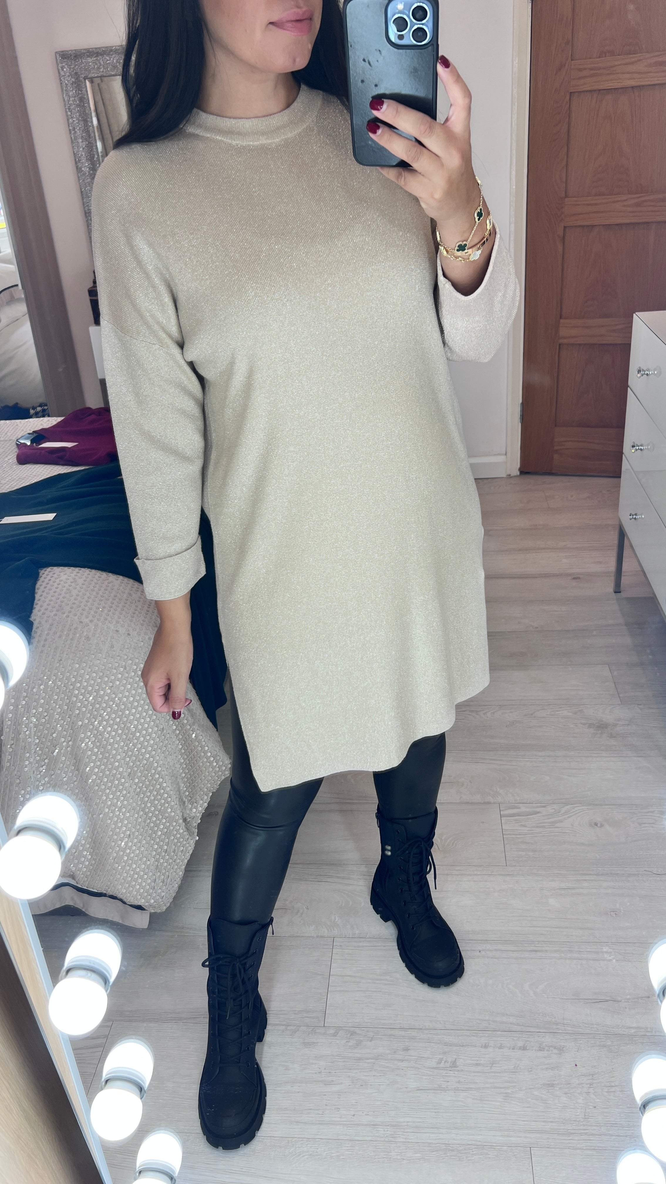 Darling Lurex Knitted Dress