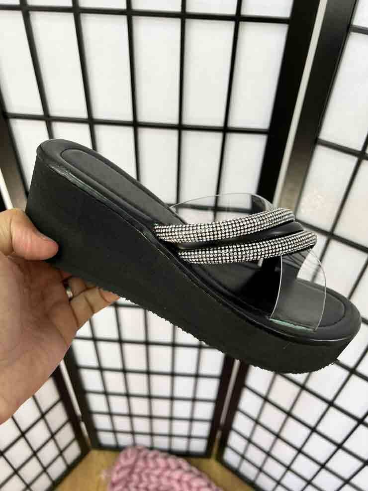 Delilah Diamante Detail Wedge Sandal