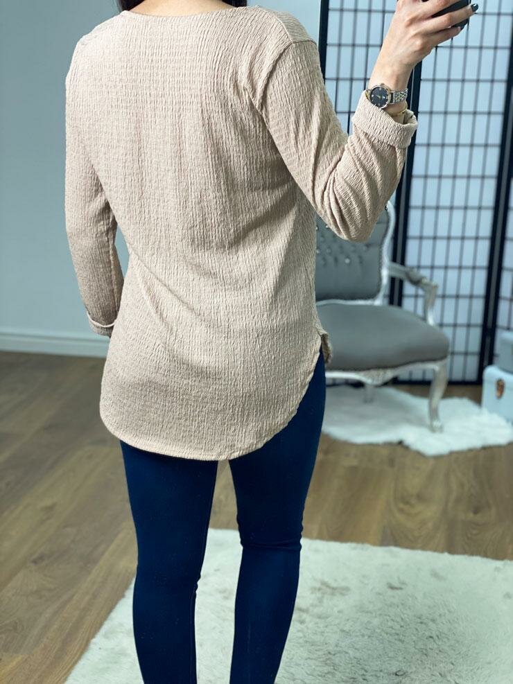 Deniz Plain Crepe Longline Necklace Top