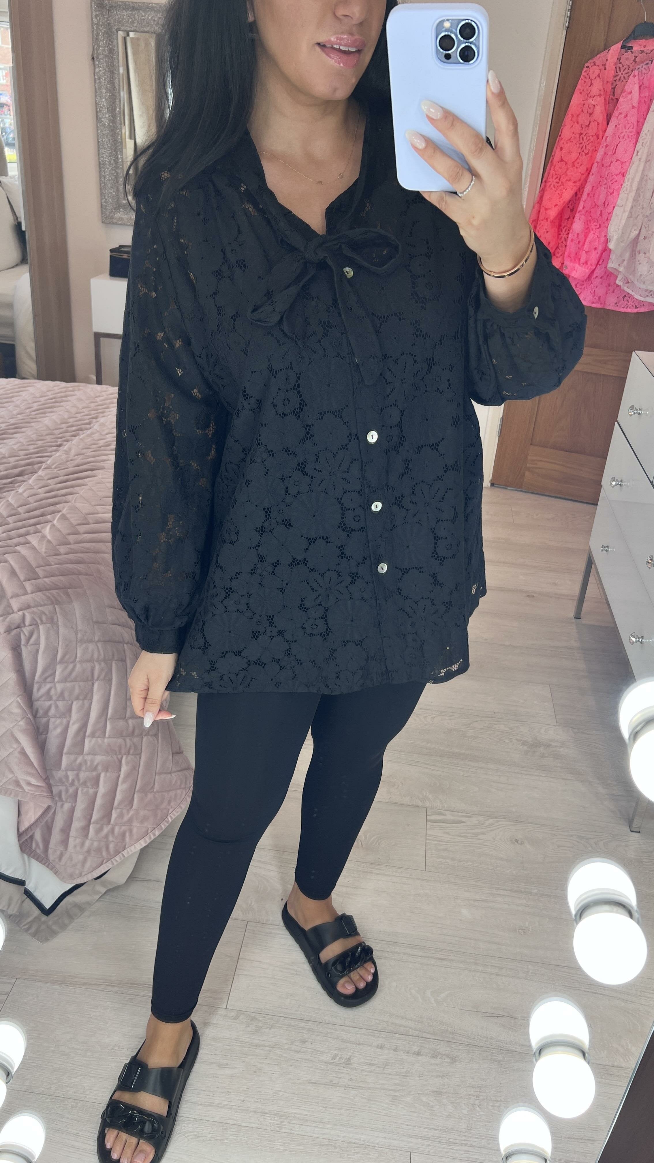 Denison Lace Pussybow Blouse