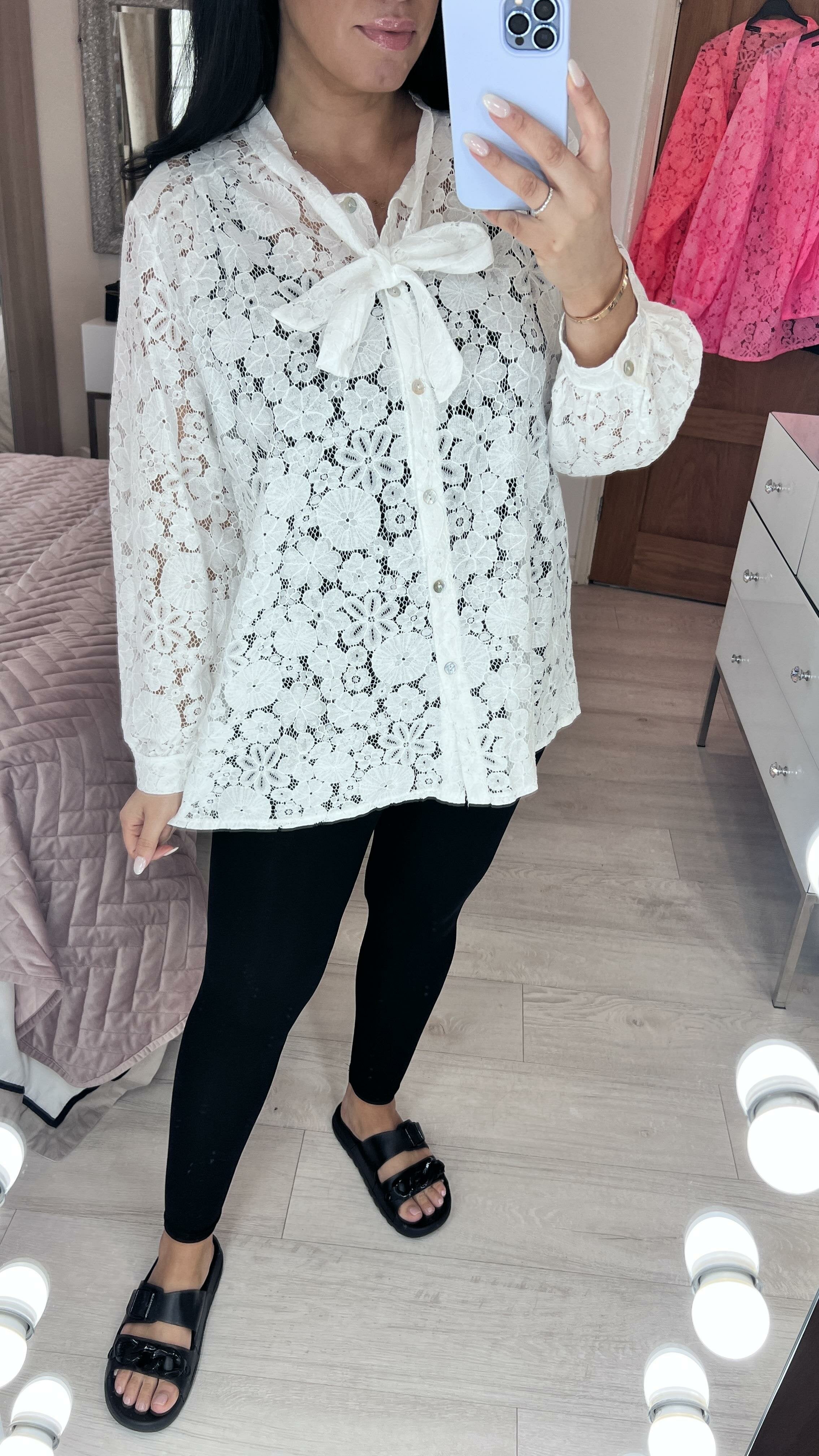 Denison Lace Pussybow Blouse