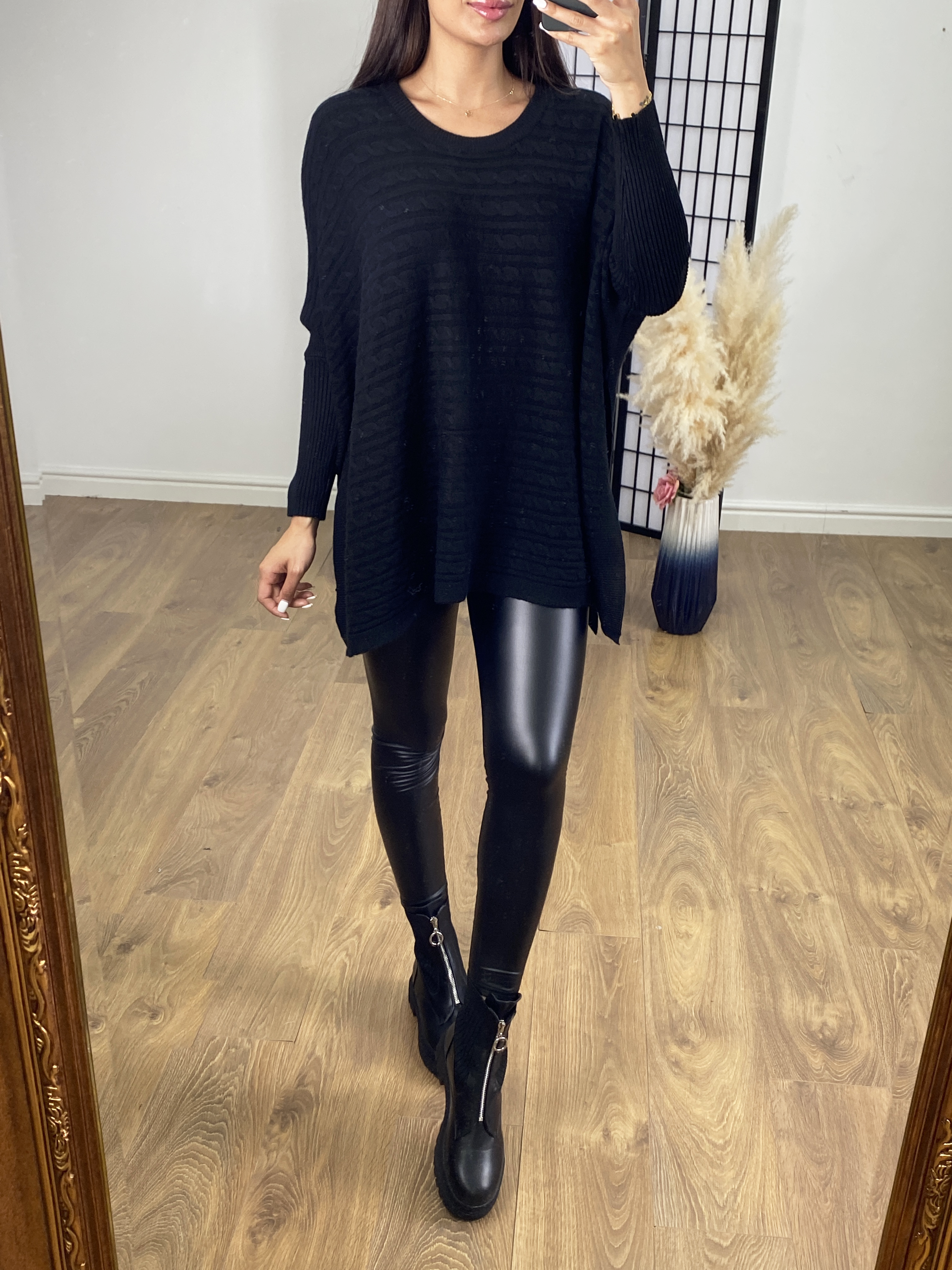 Dexter Cable Knit Side Split Jumper