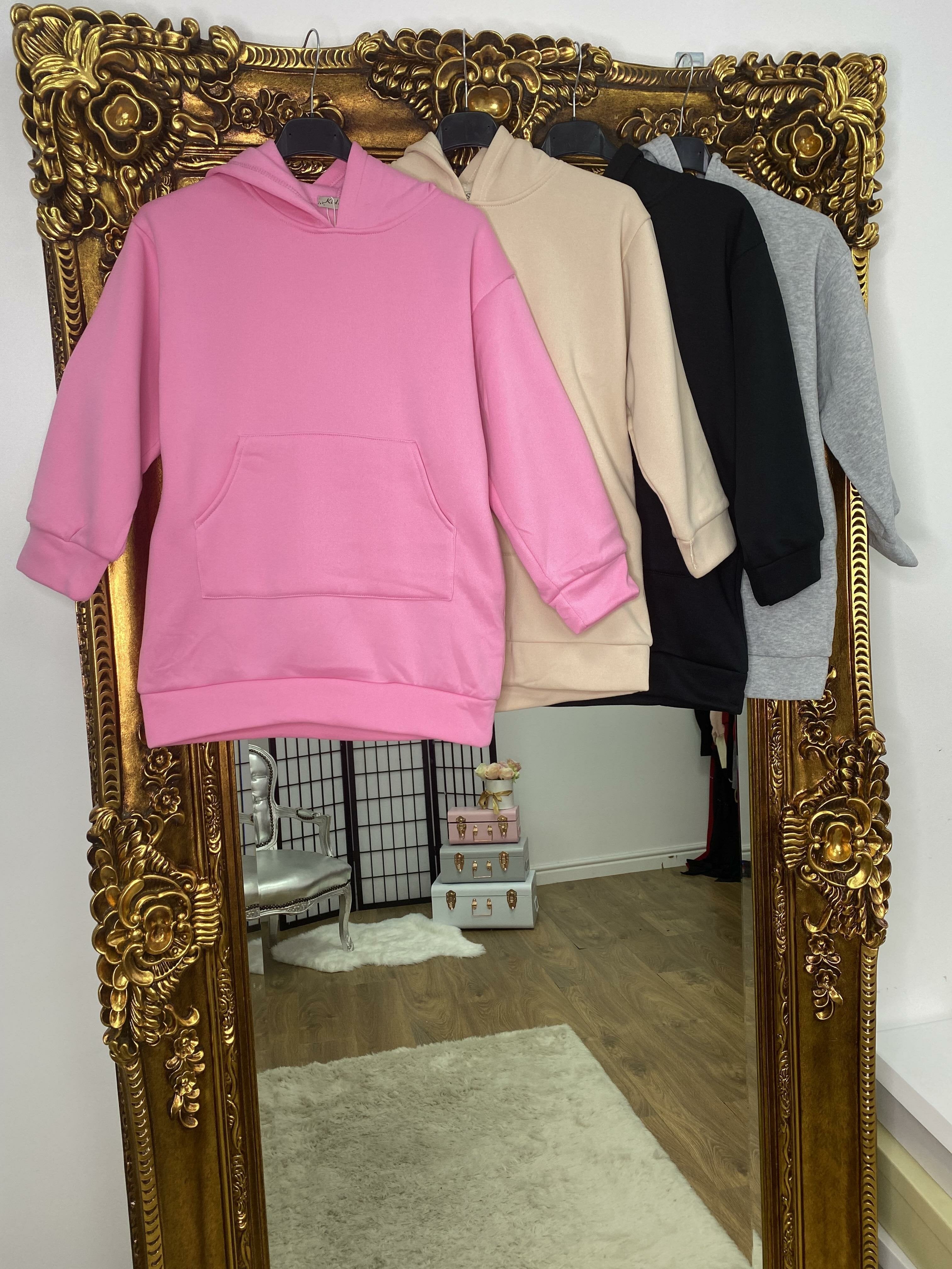 Drayton KIDS Oversized Plain Pocket Hooded Sweatshirt