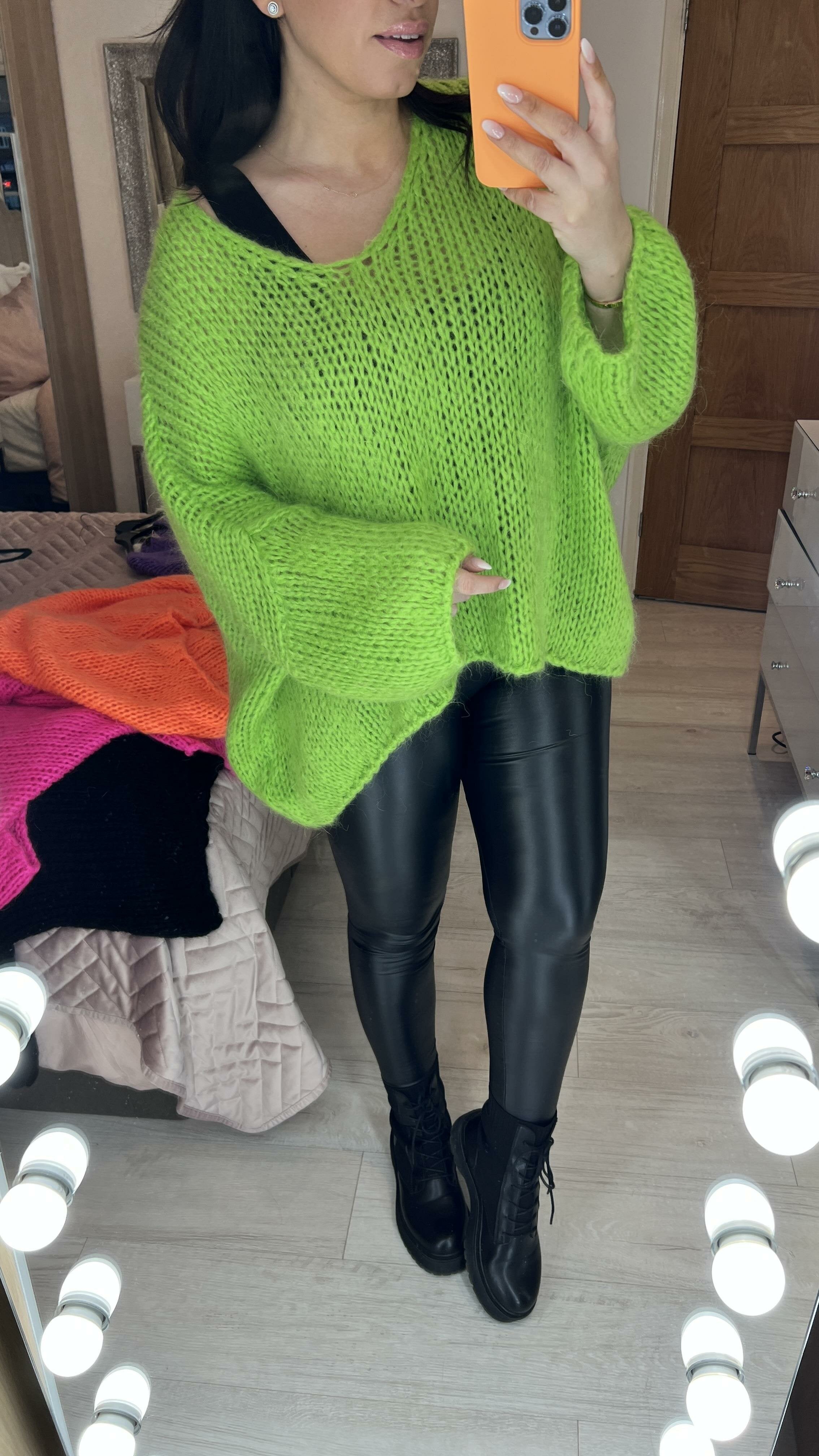 Evie Oversized V Neck Knitted Jumper