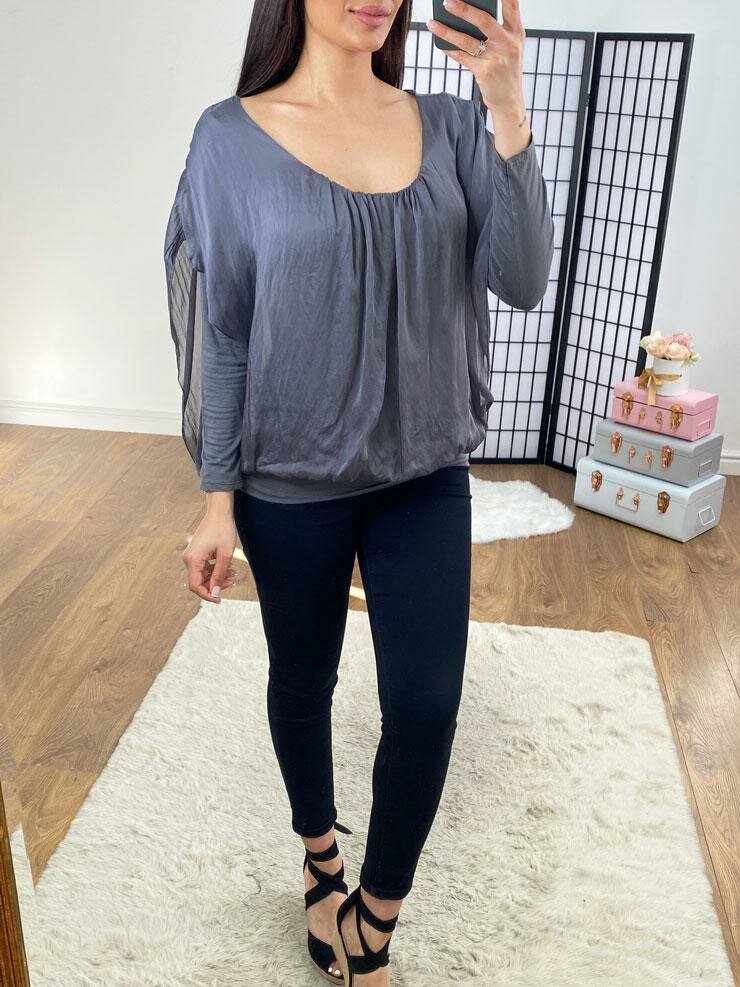 Gale Double Layer Silk Top