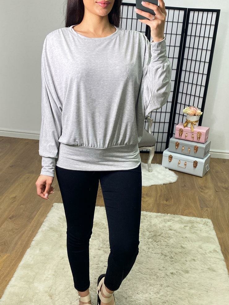 Hanif Plain Oversized Batwing Sleeve Top