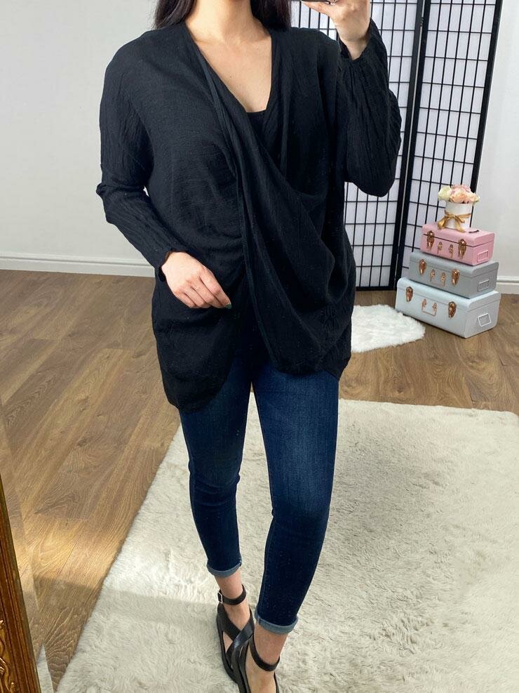 Harter Twist Front Linen Top