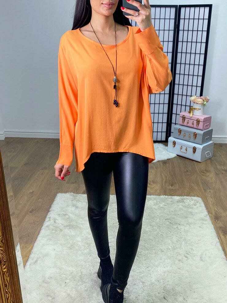 Hartley Plain Dip Hem Necklace Top