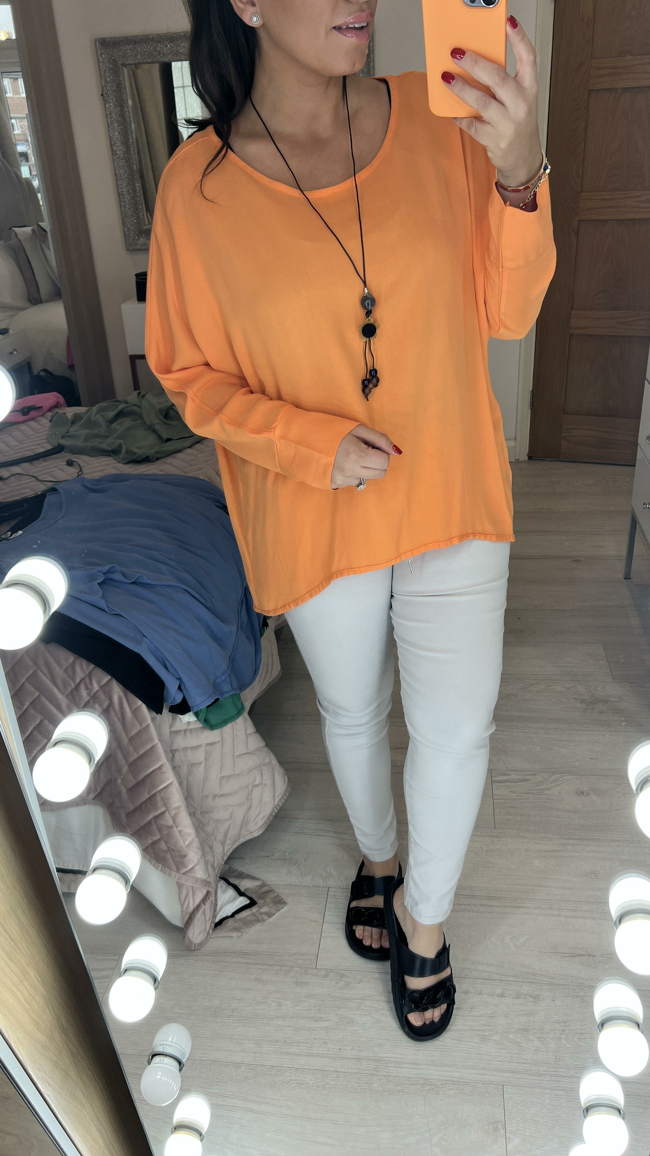 Hartley Plain Dip Hem Necklace Top