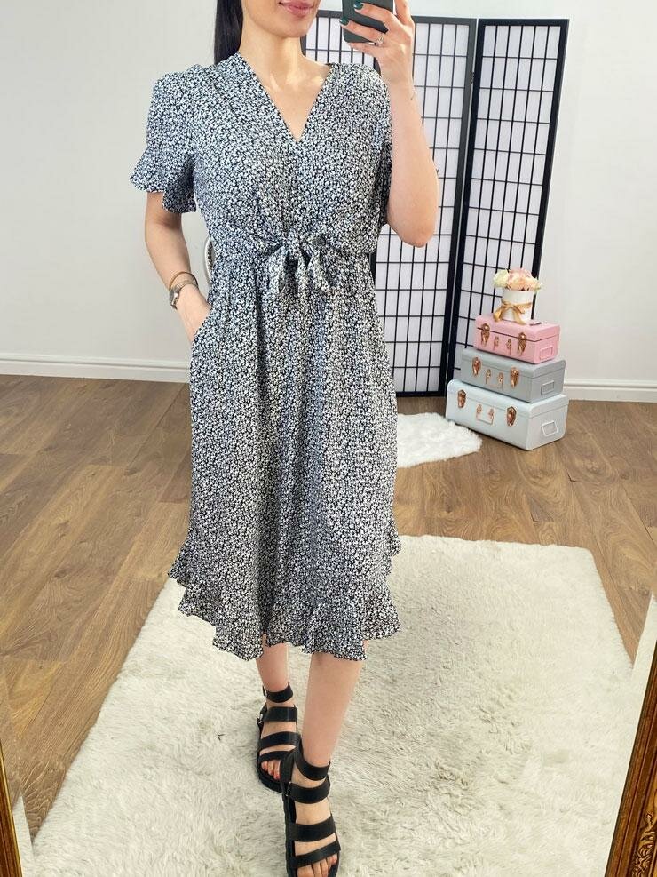 Idaho Ditsy Floral Frill Hem Dress