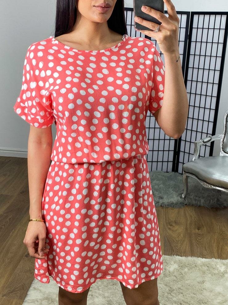 Abe Polka Dot Elasticated Floaty Dress